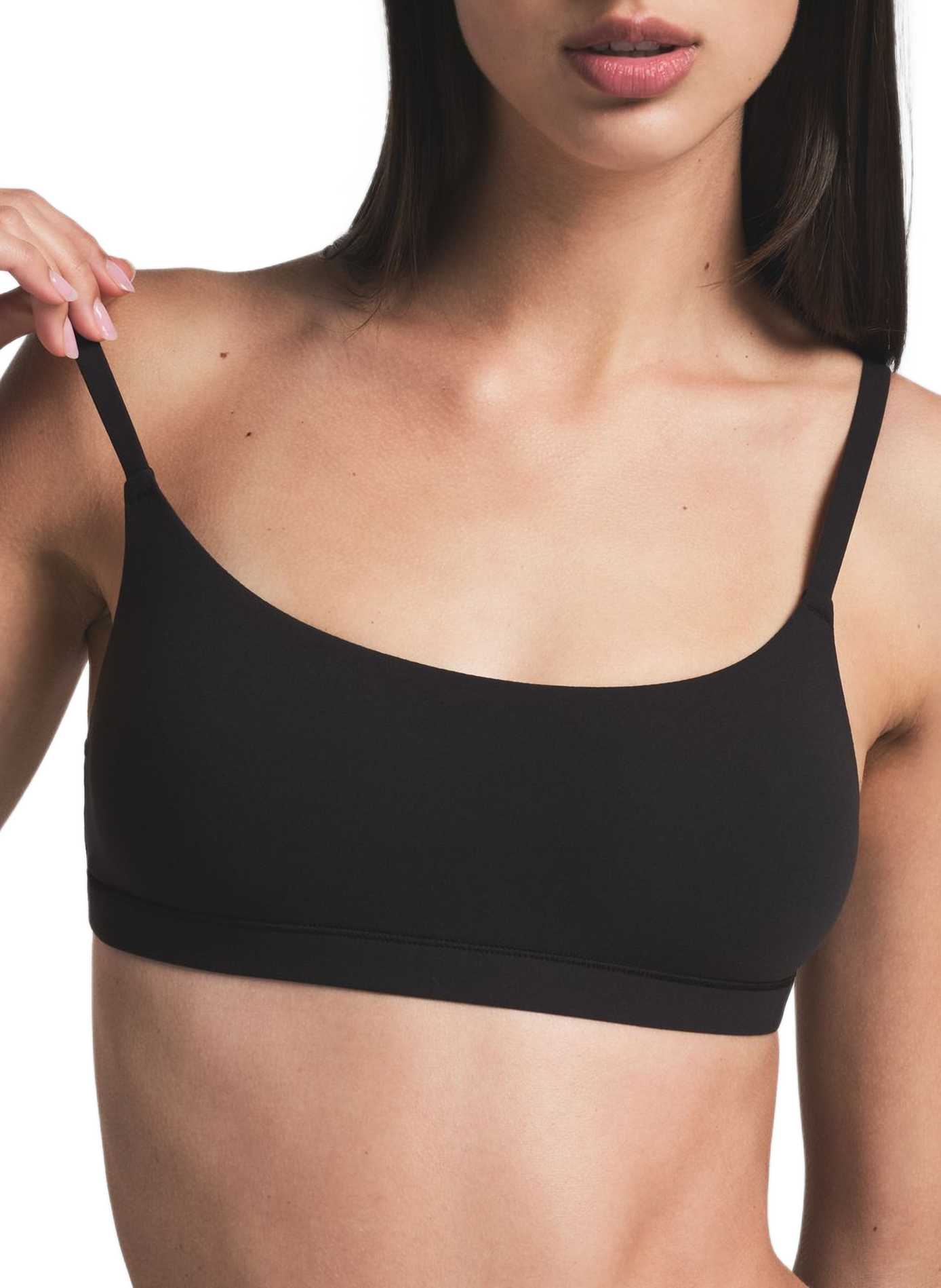 Solid bralette with adjustable straps SKIMS Black