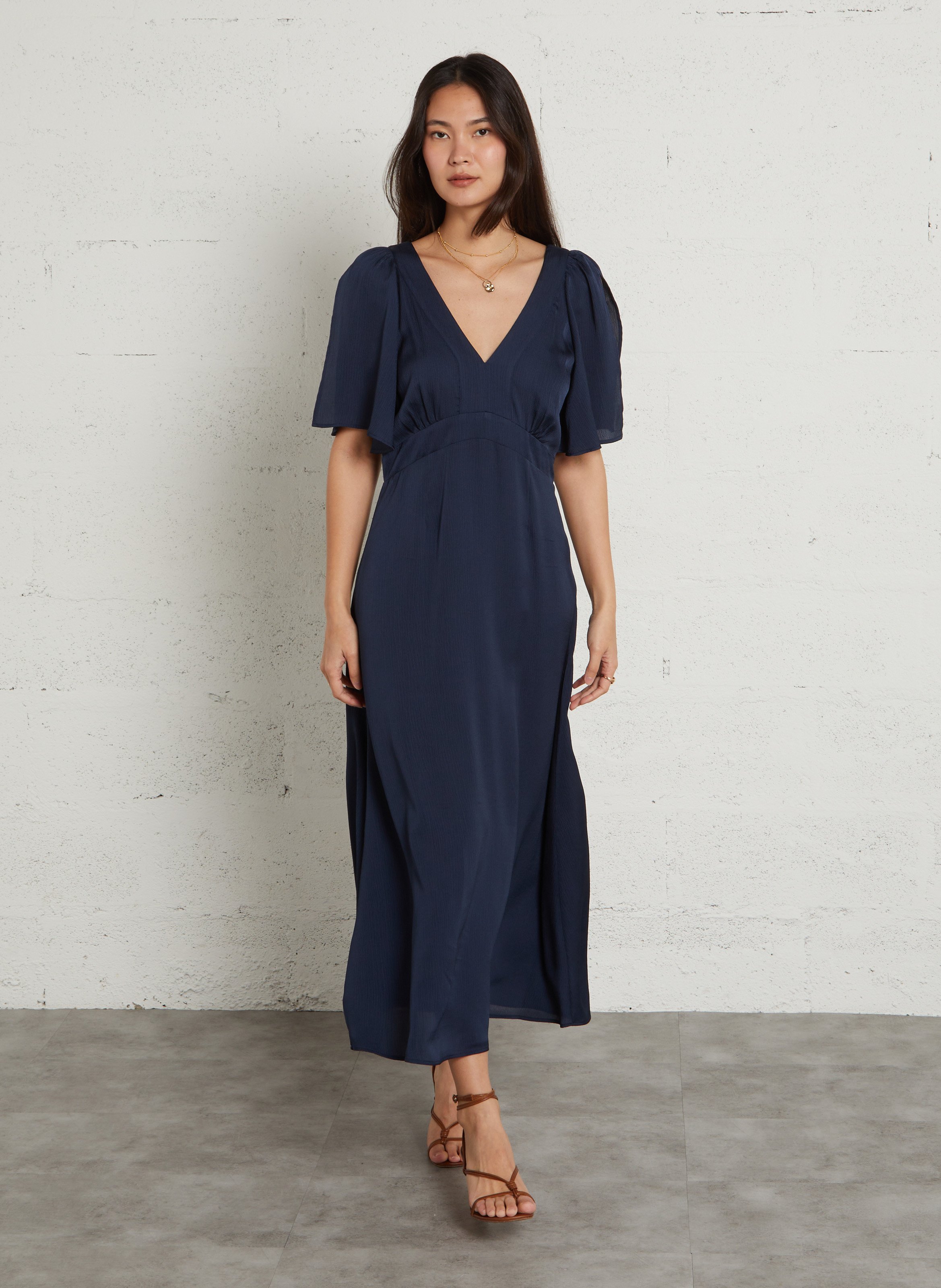 Robe longue évasée bridget MAISON 123 Bleu
