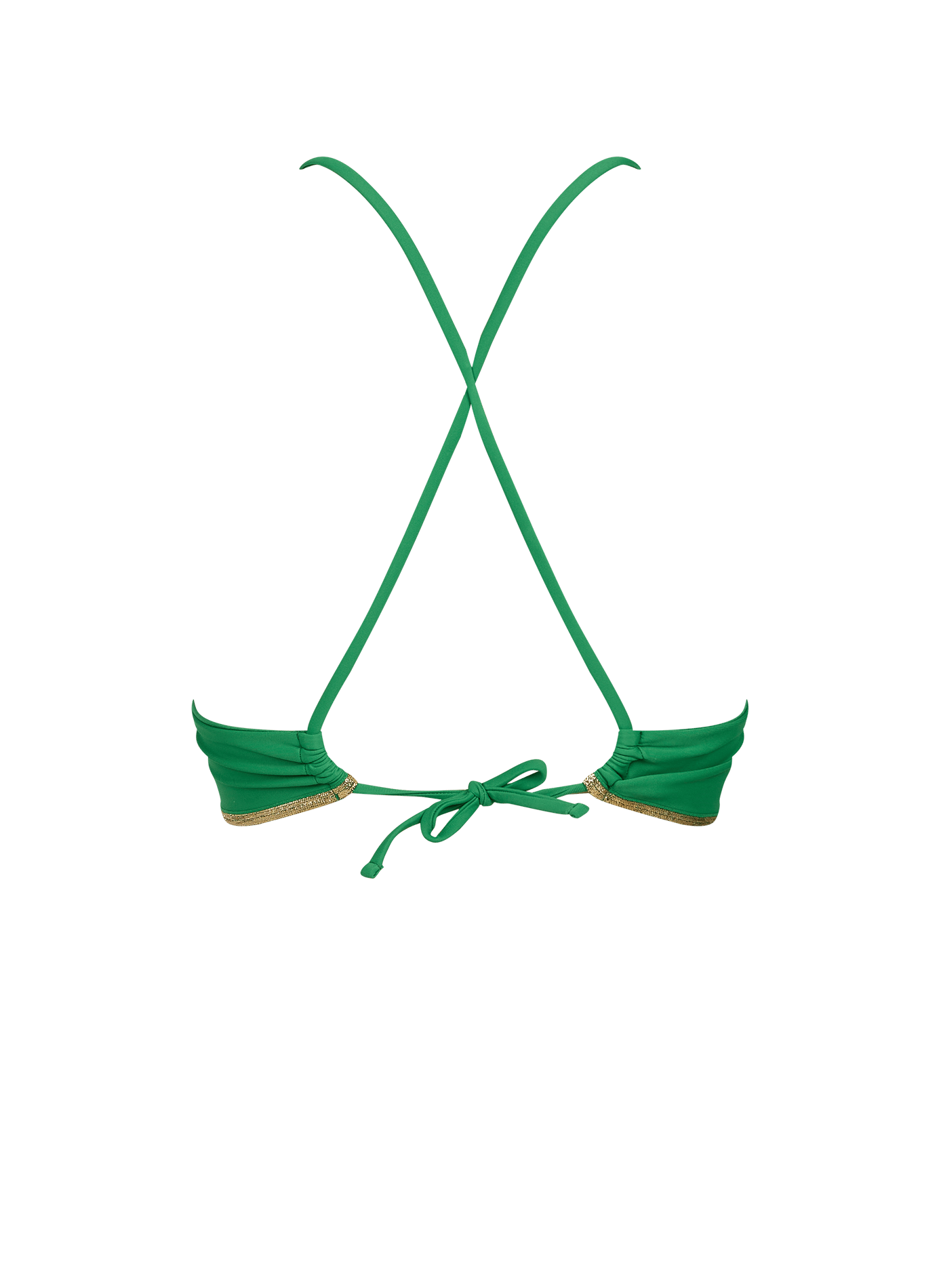 Amber bikini top with shiny trim LA NOUVELLE Green