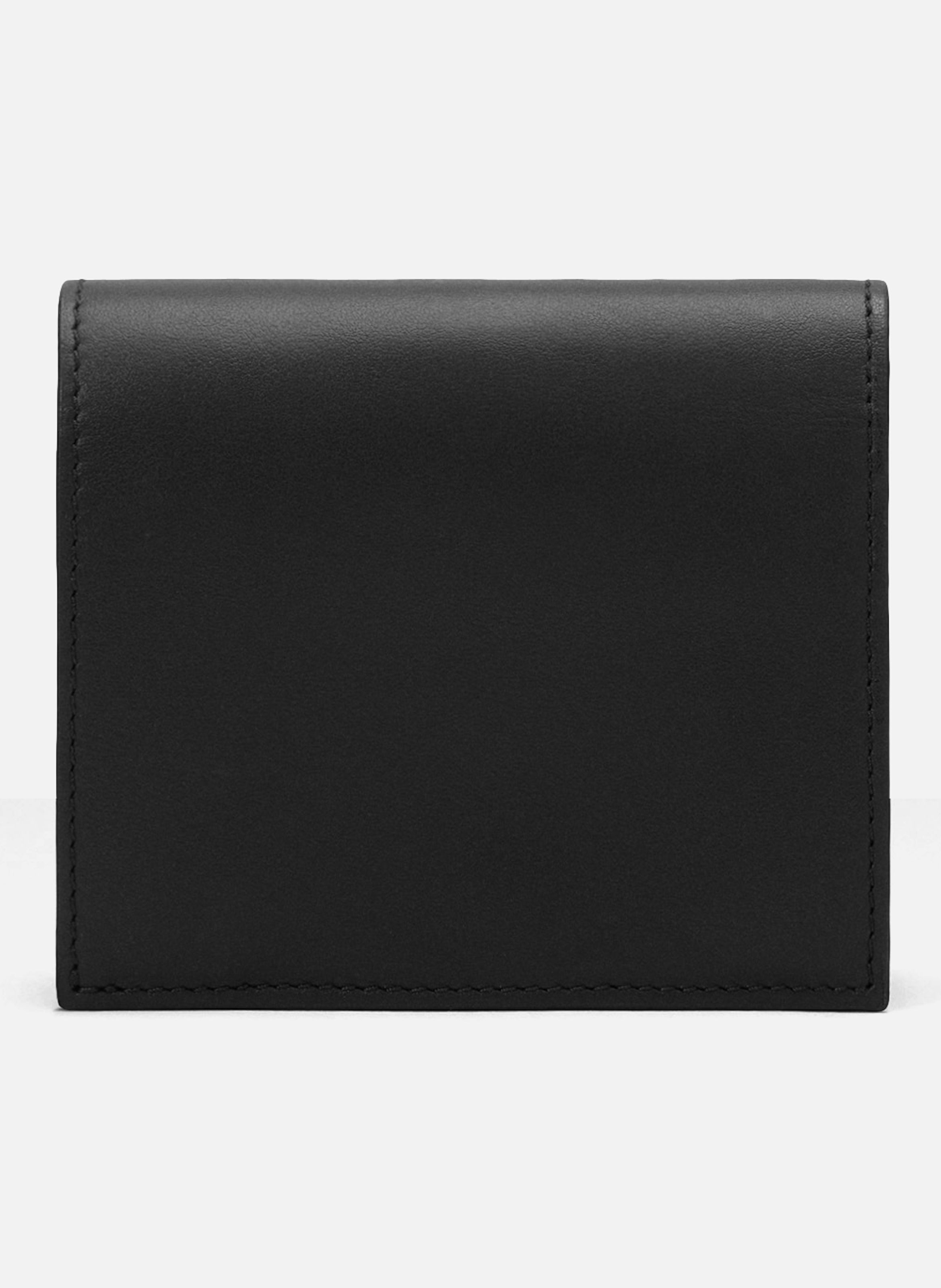 Portefeuille à double volet unisexe en cuir de vachette ami de coeur AMI PARIS Noir