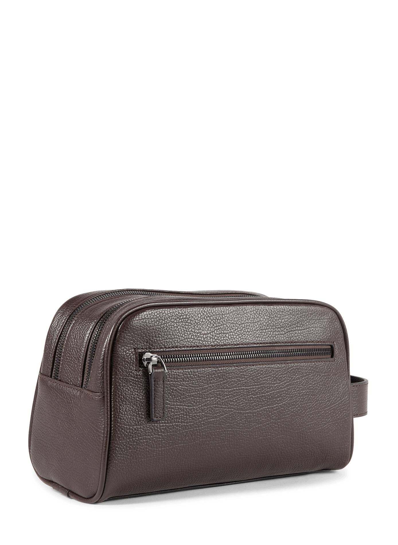 Trousse de voyage en cuir grainé | Marron SAISON 1865 Homme
