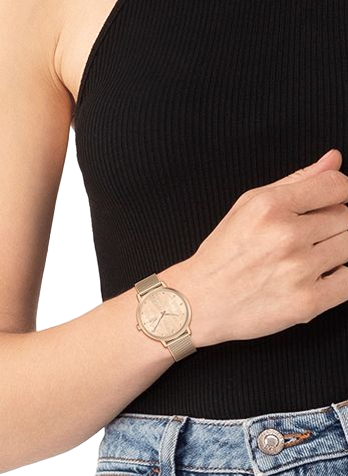Quarz Armbanduhr Crocorigin aus Edelstahl LACOSTE MONTRES Golden