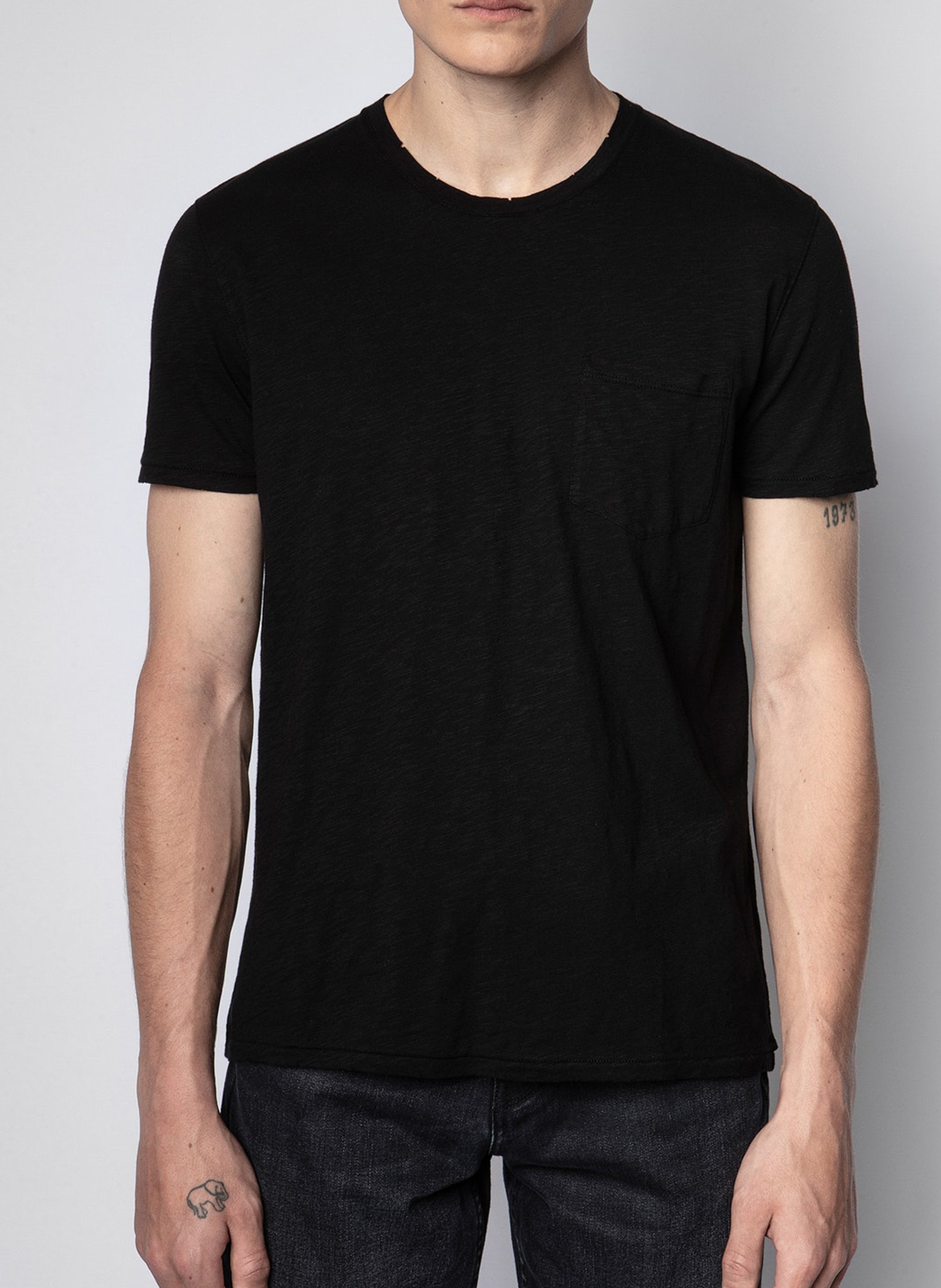 Tee-shirt droit en coton stockholm ZADIG&VOLTAIRE Noir