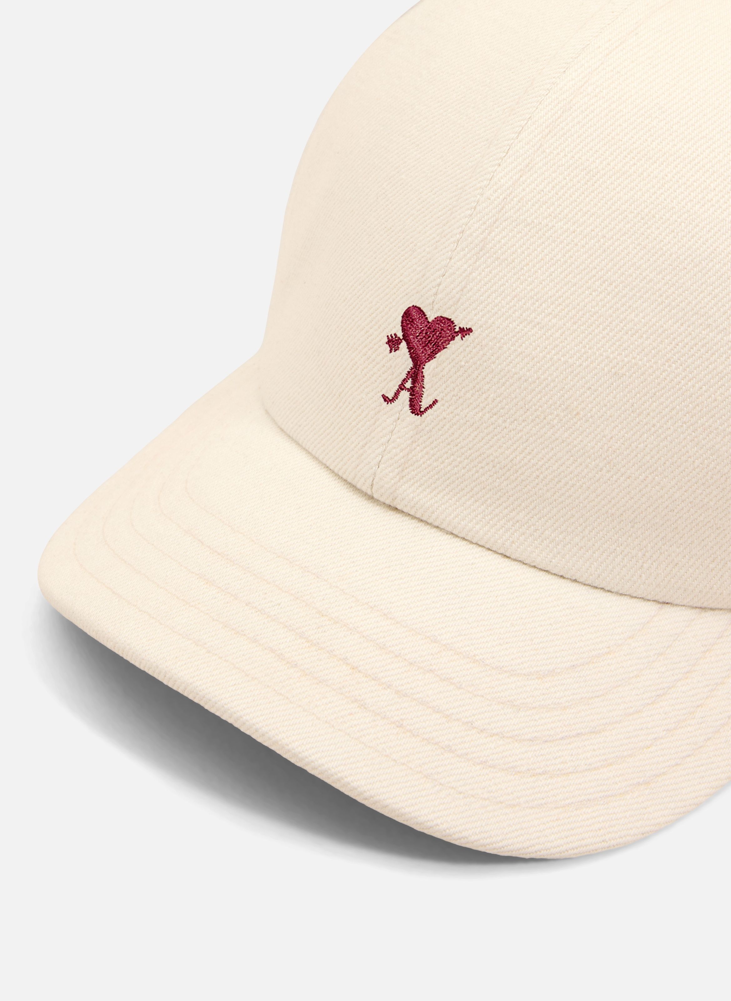 Casquette ami de coeur flèche unisexe en coton AMI PARIS Blanc