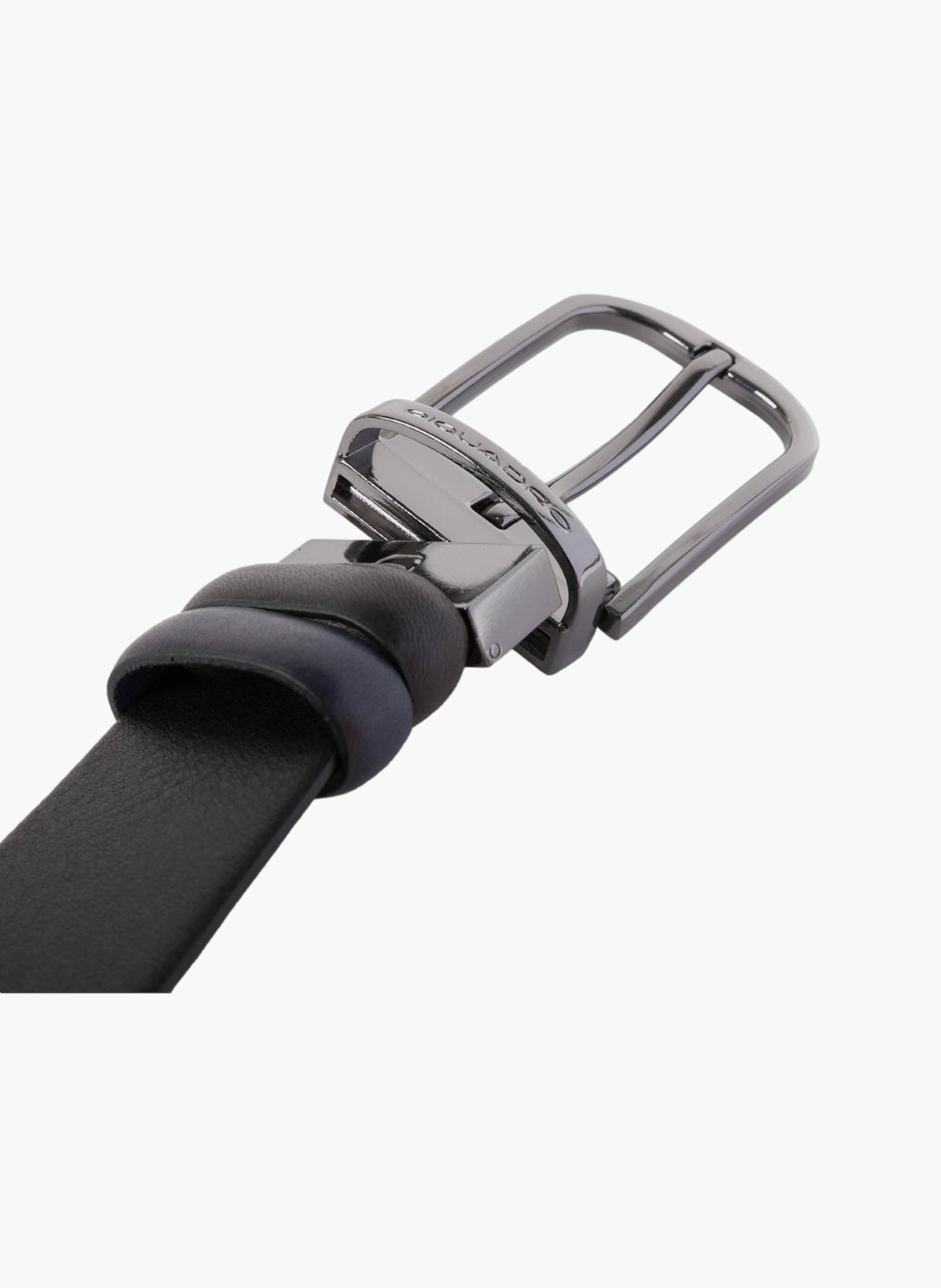 Ceinture homme en cuir avec boucle-ardillon PIQUADRO Noir