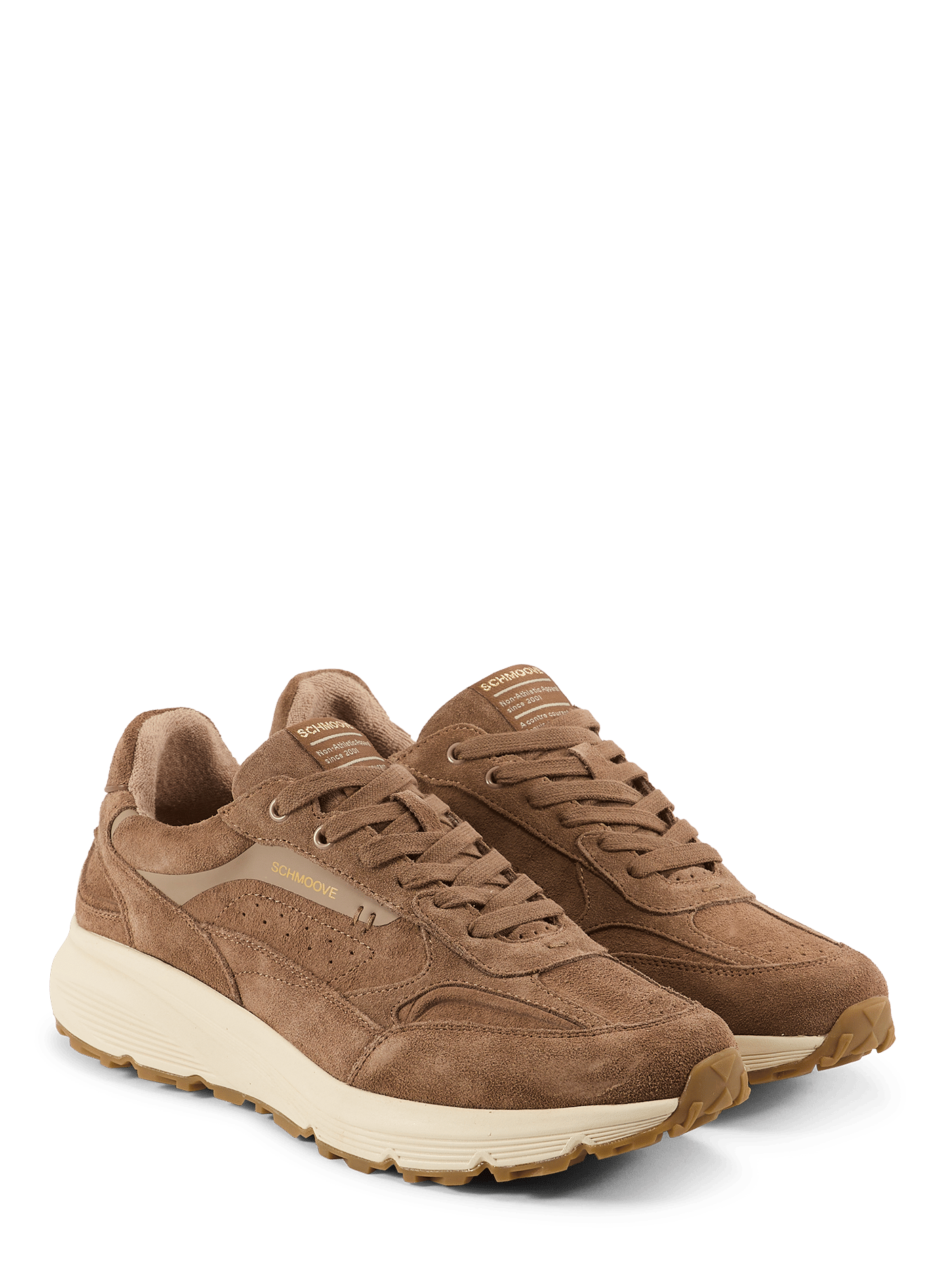 Baskets basses Dusk Runner Stamp en cuir de vachette SCHMOOVE Marron