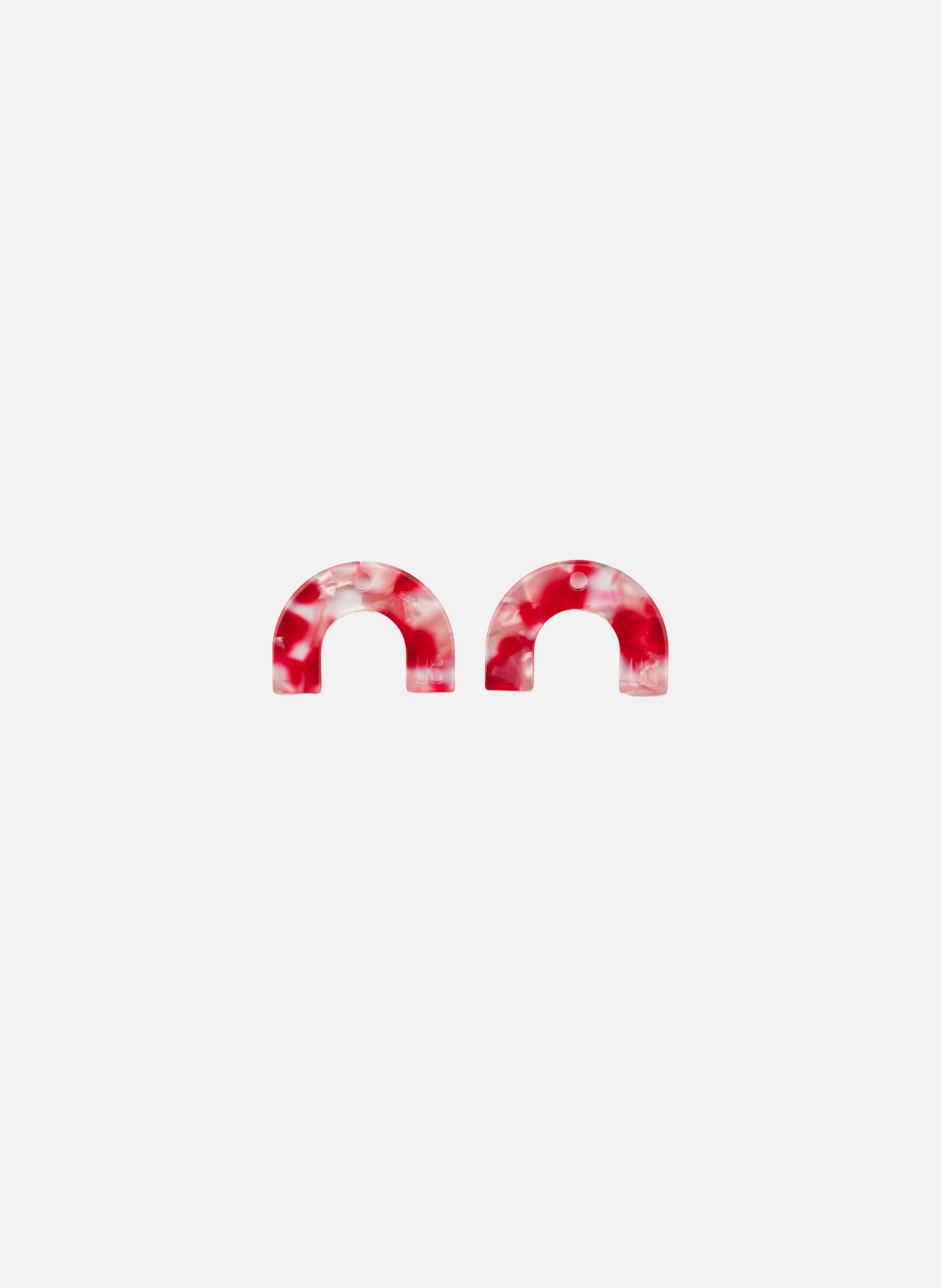 Charms arc-en-ciel en acétate de cellulose  Rouge