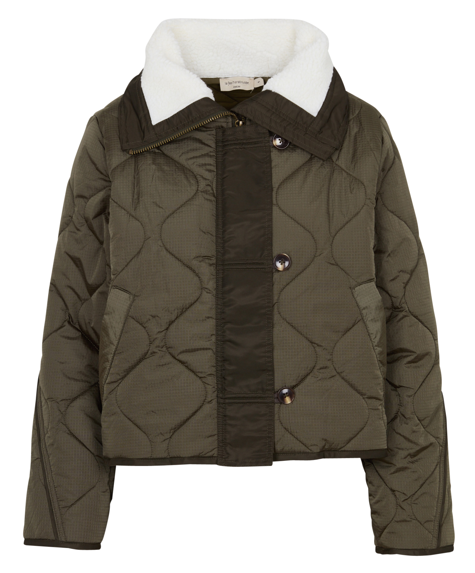 Kort oversized donsjack LA FEE MARABOUTEE Groen