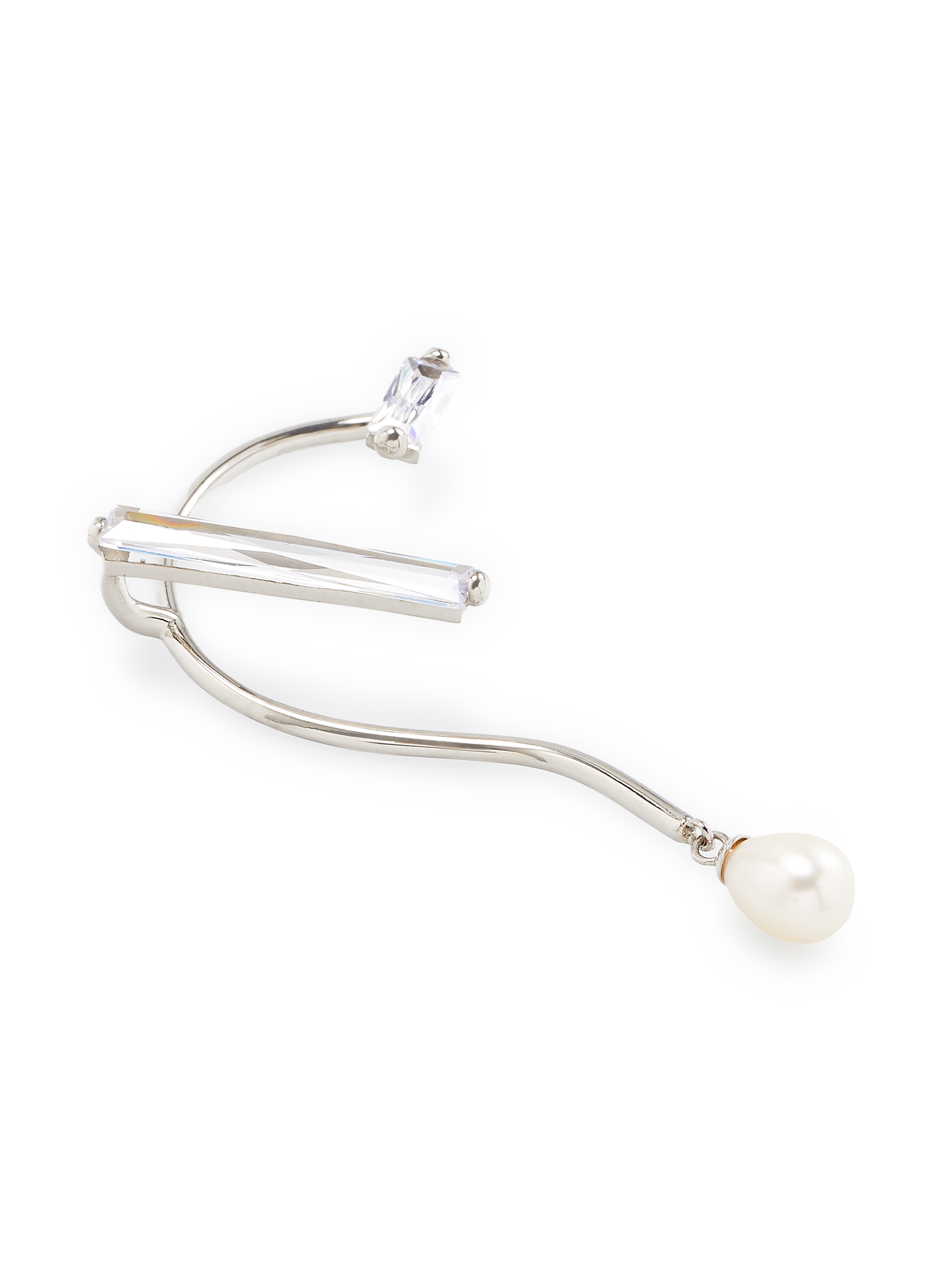 Ear cuff Clear Mystic en argent