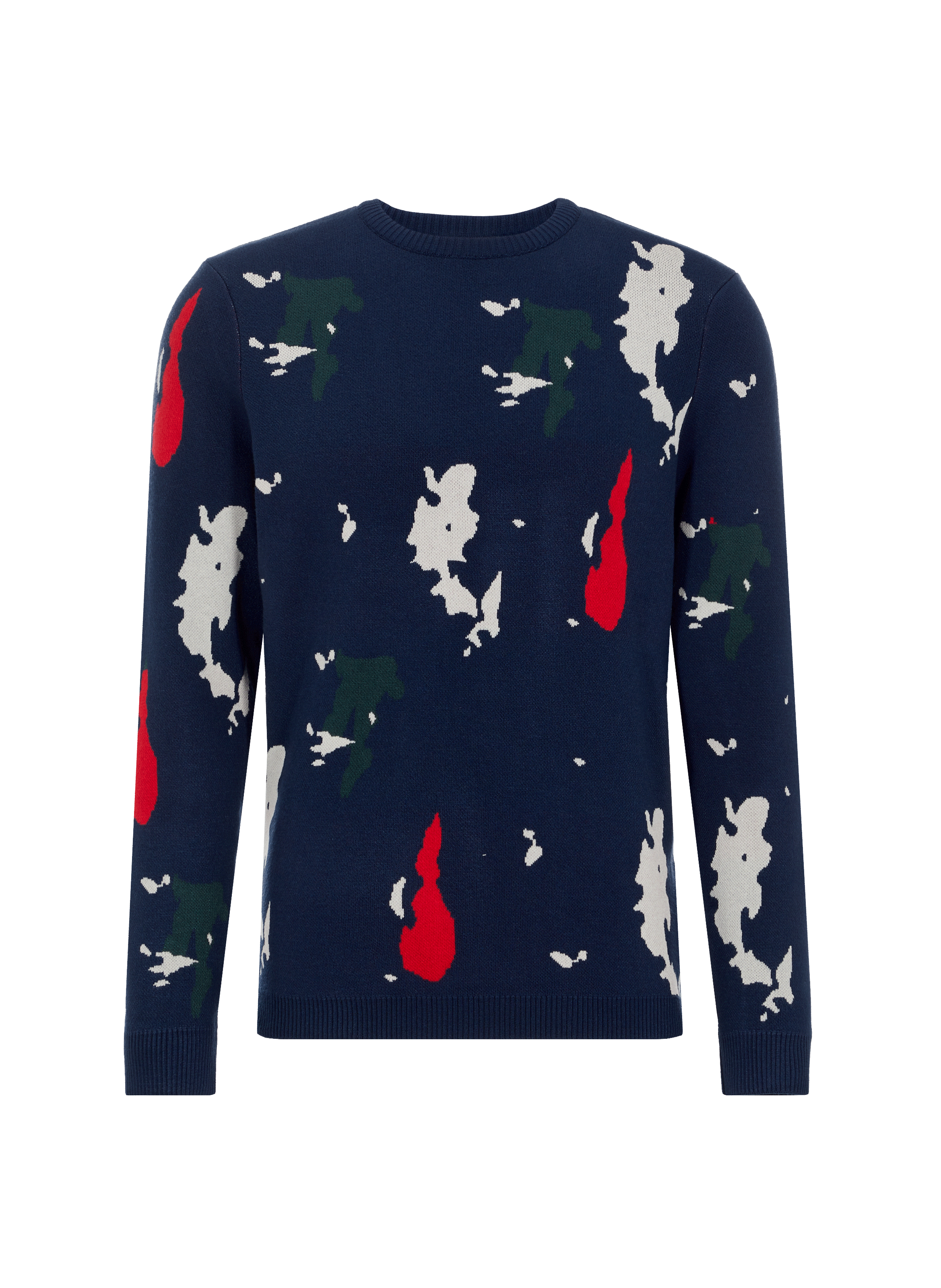 Pull à imprimé jacquard