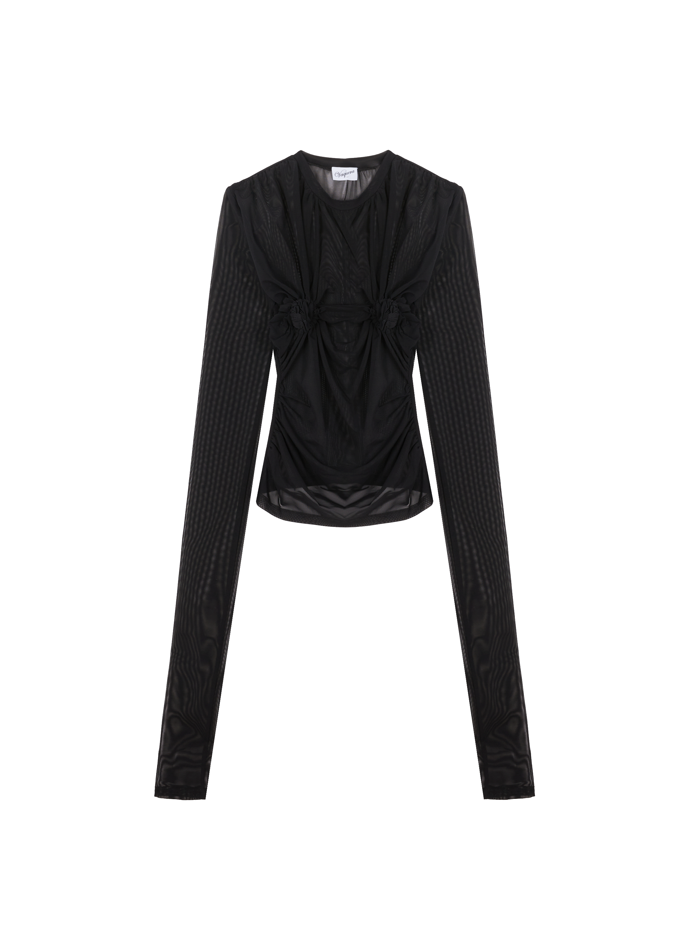 Top transparent VAQUERA Noir