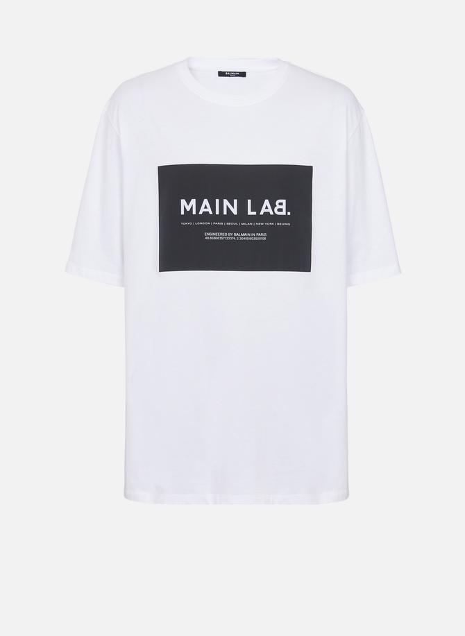 T-shirt main lab étiquette BALMAIN