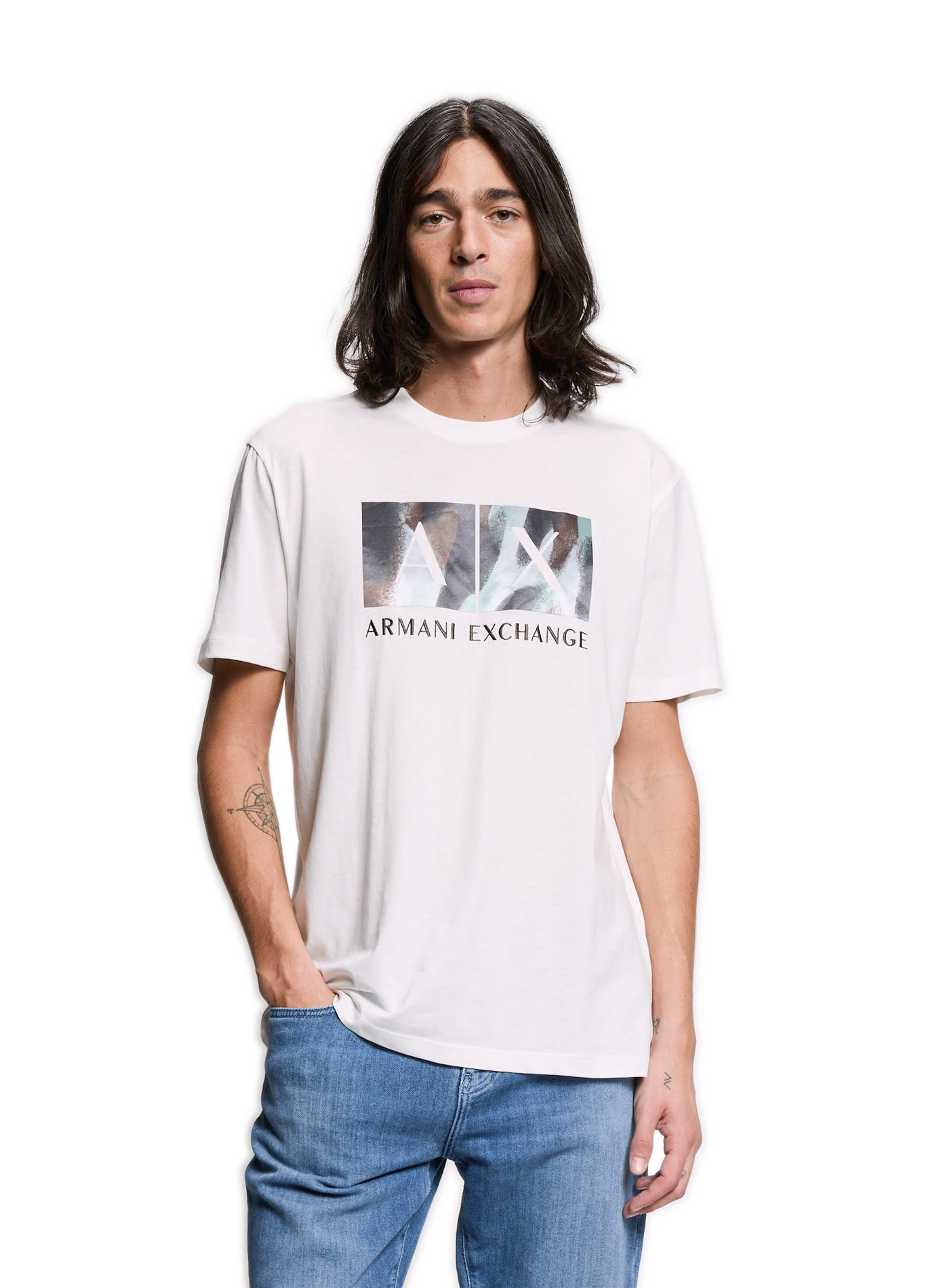 ARMANI EXCHANGE Printed T-shirt White