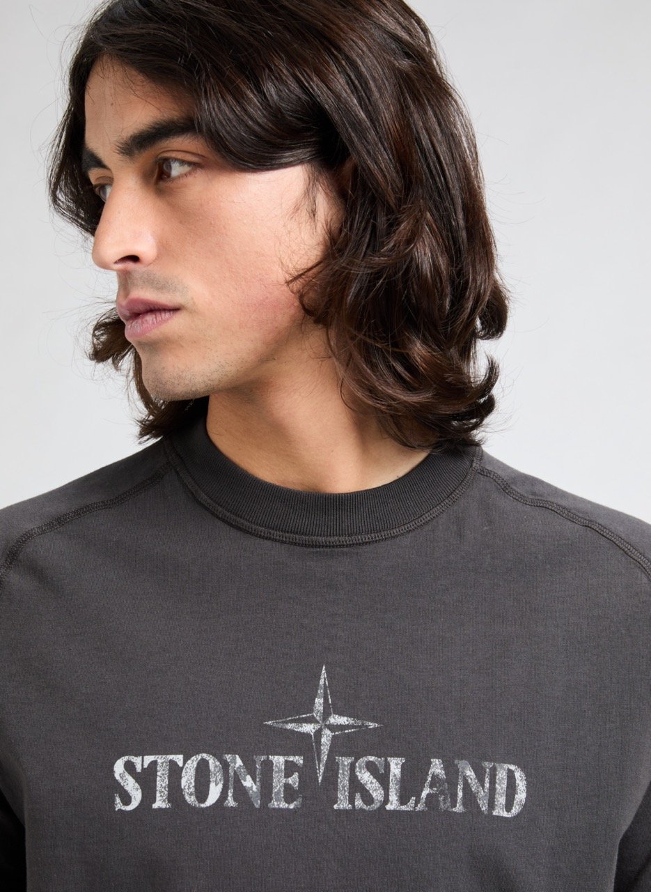 T-shirt en coton STONE ISLAND Gris