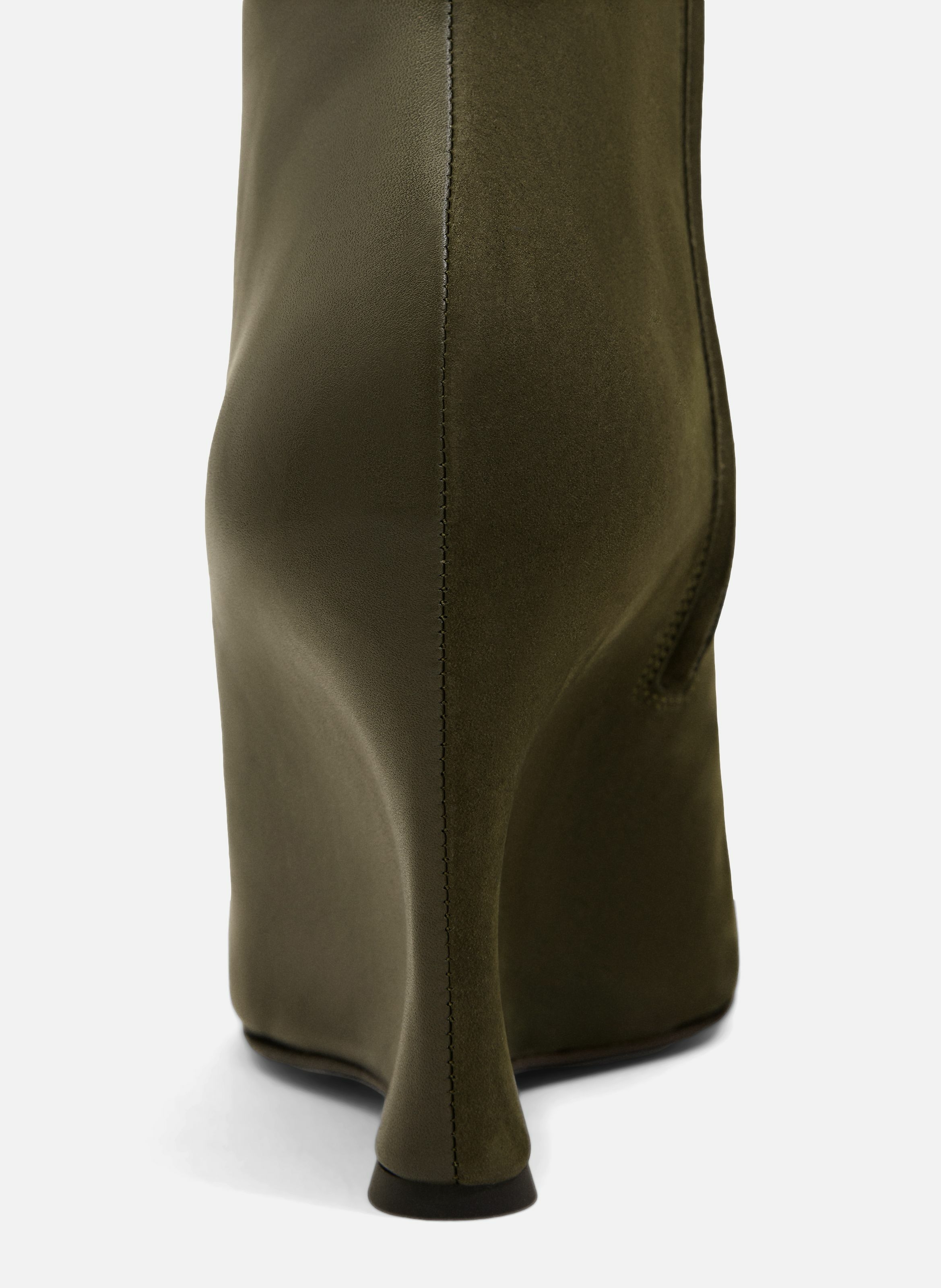 Bottines bicolores en cuir AMI PARIS Vert