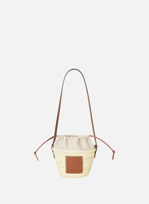 Drawstring bucket bag in leather and palm tree Multicolour by LOEWE LOEWE Drawstring bucket bag in leather and palm tree Multicolour