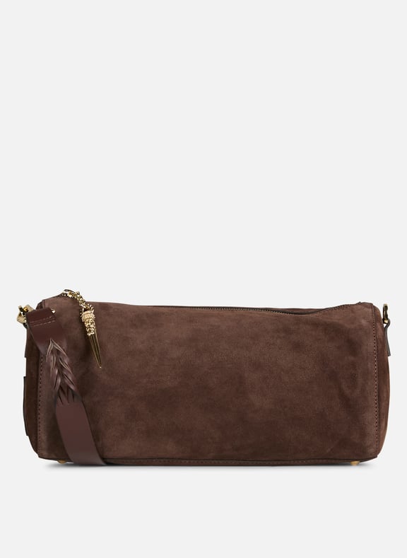 Sac baguette en cuir velours beni m Marron by BA&SH BA&SH Sac baguette en cuir velours beni m Marron