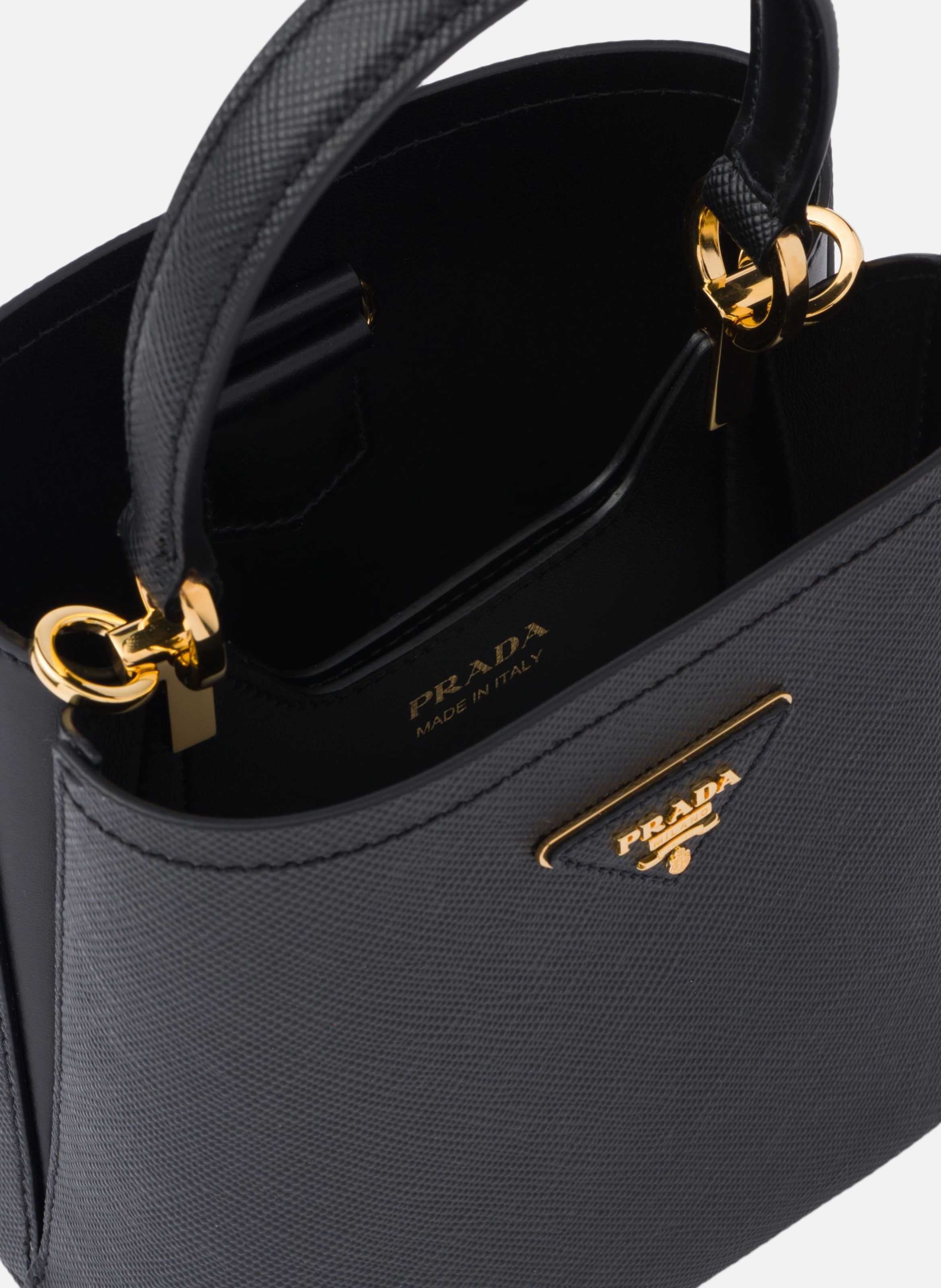 Petit sac prada panier en cuir saffiano PRADA Noir