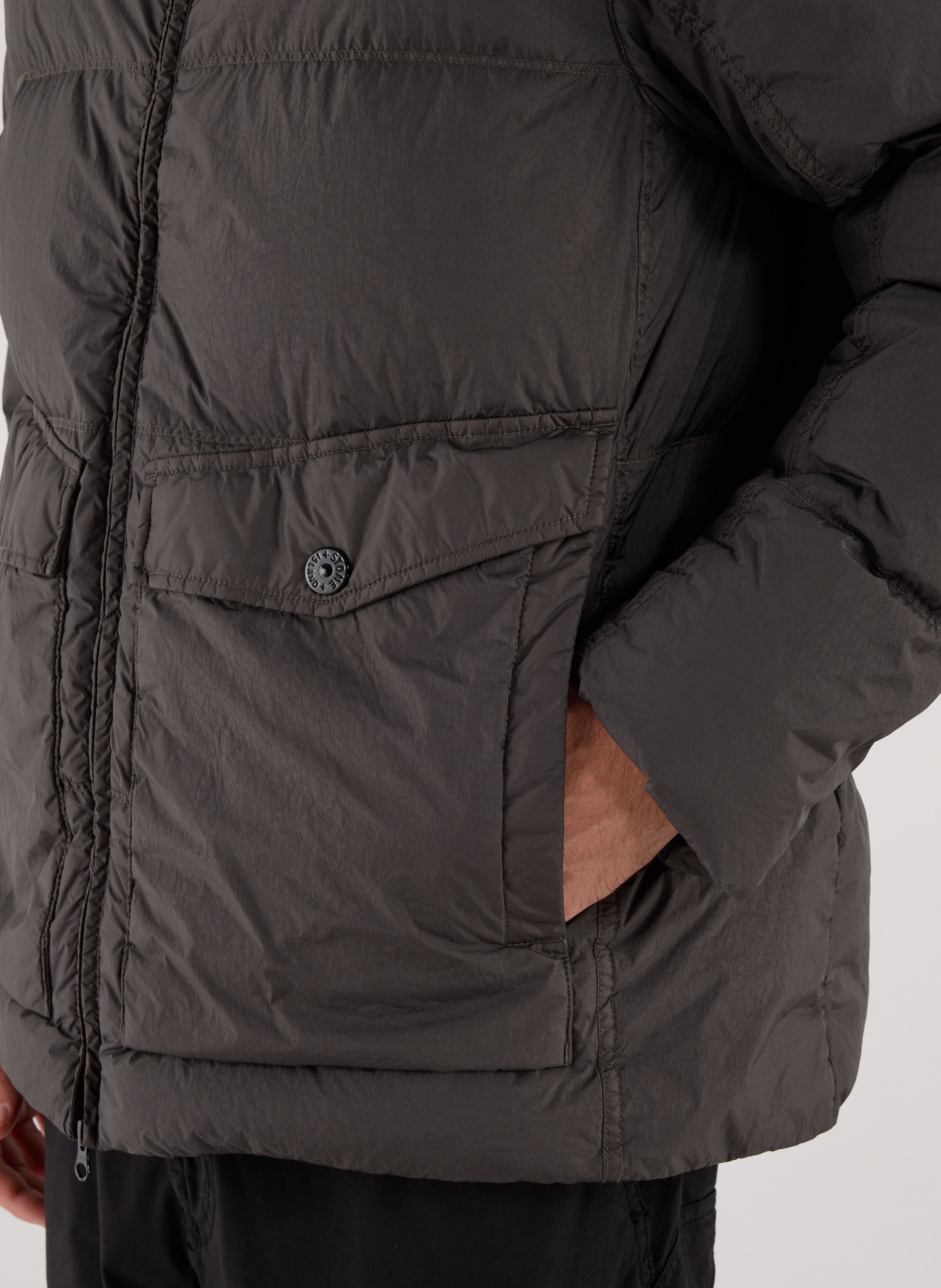 Down jacket  STONE ISLAND Grey