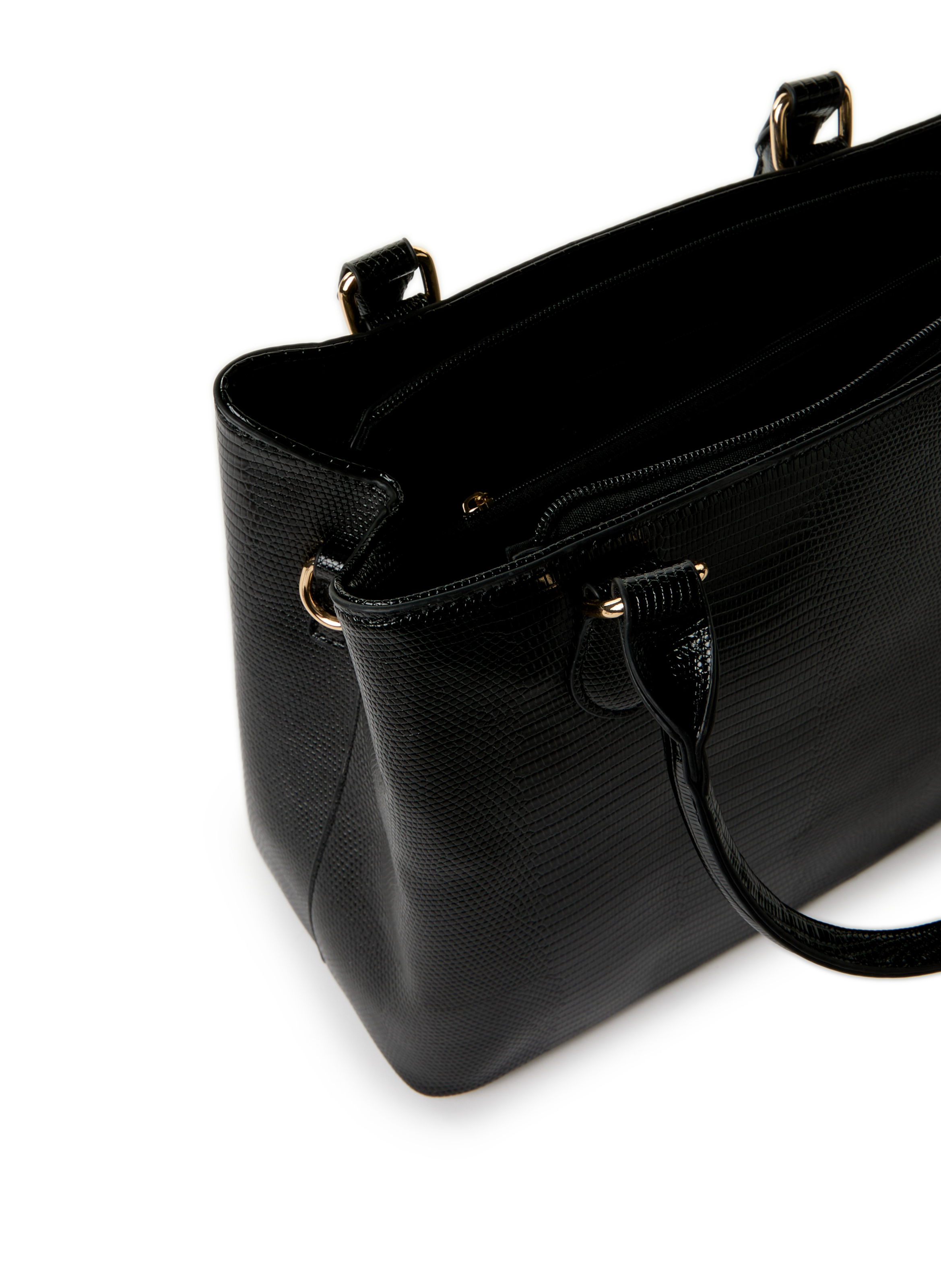 Crackled handbag AU PRINTEMPS PARIS Black