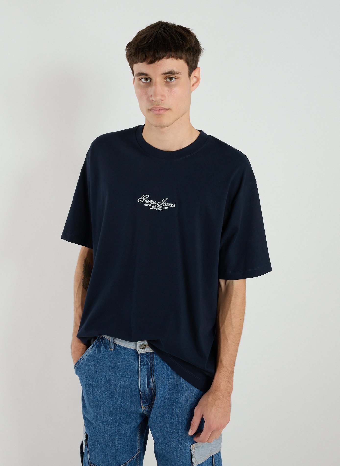 GUESS Classic Cotton T-Shirt Blue