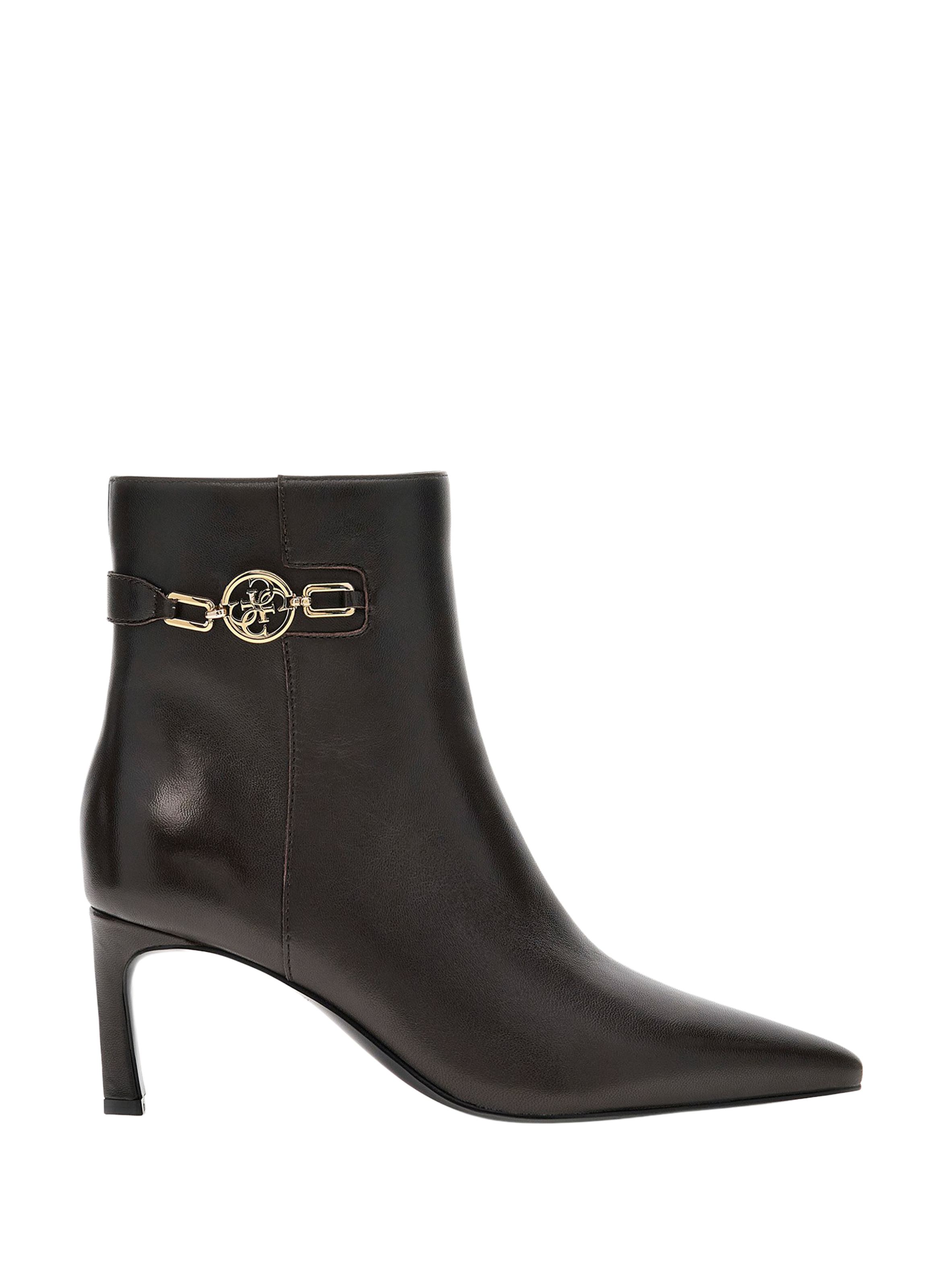 GUESS Bottines Paislie en cuir de mouton Brown