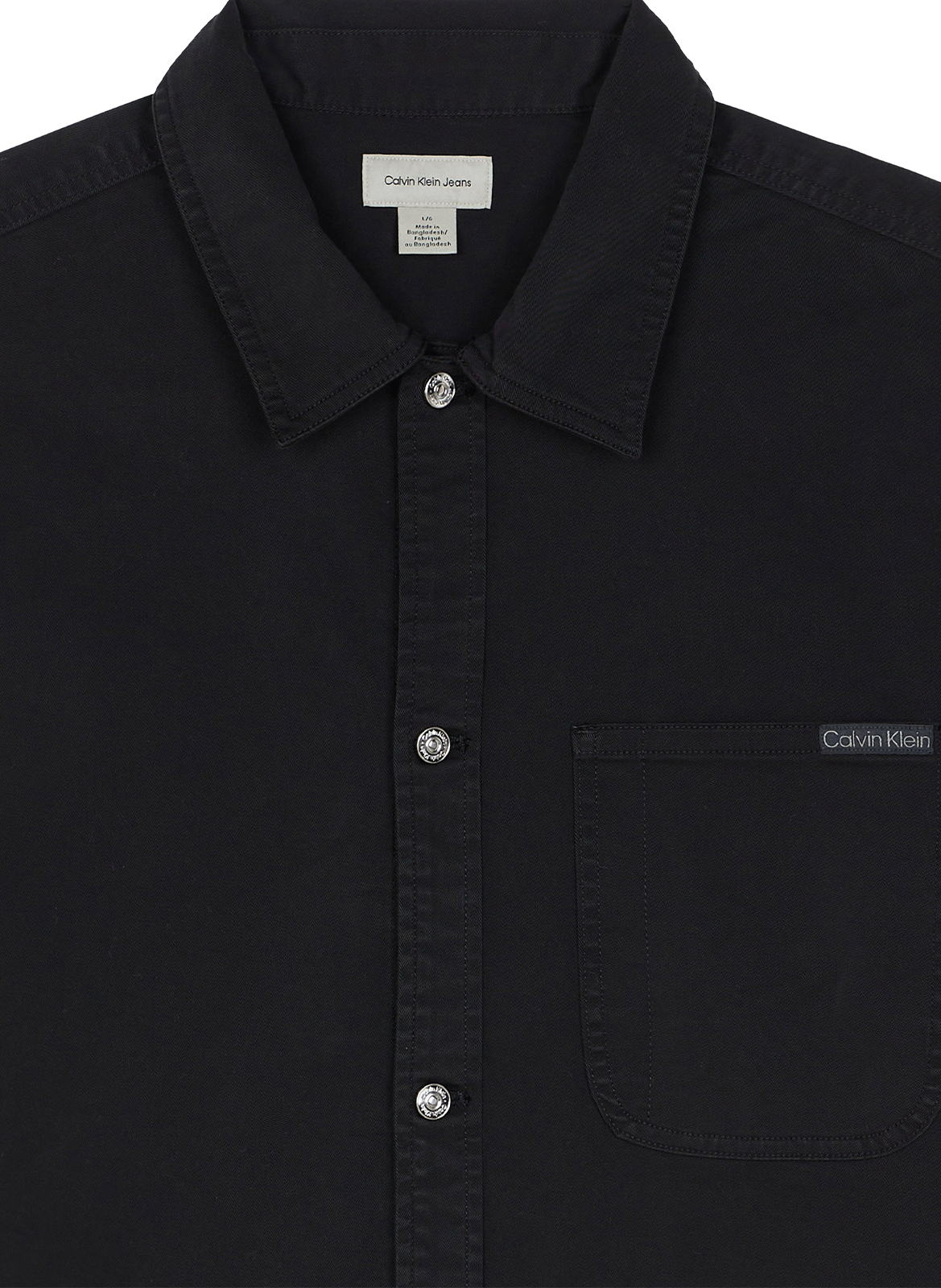 Oversized short-sleeve shirt CALVIN KLEIN Black