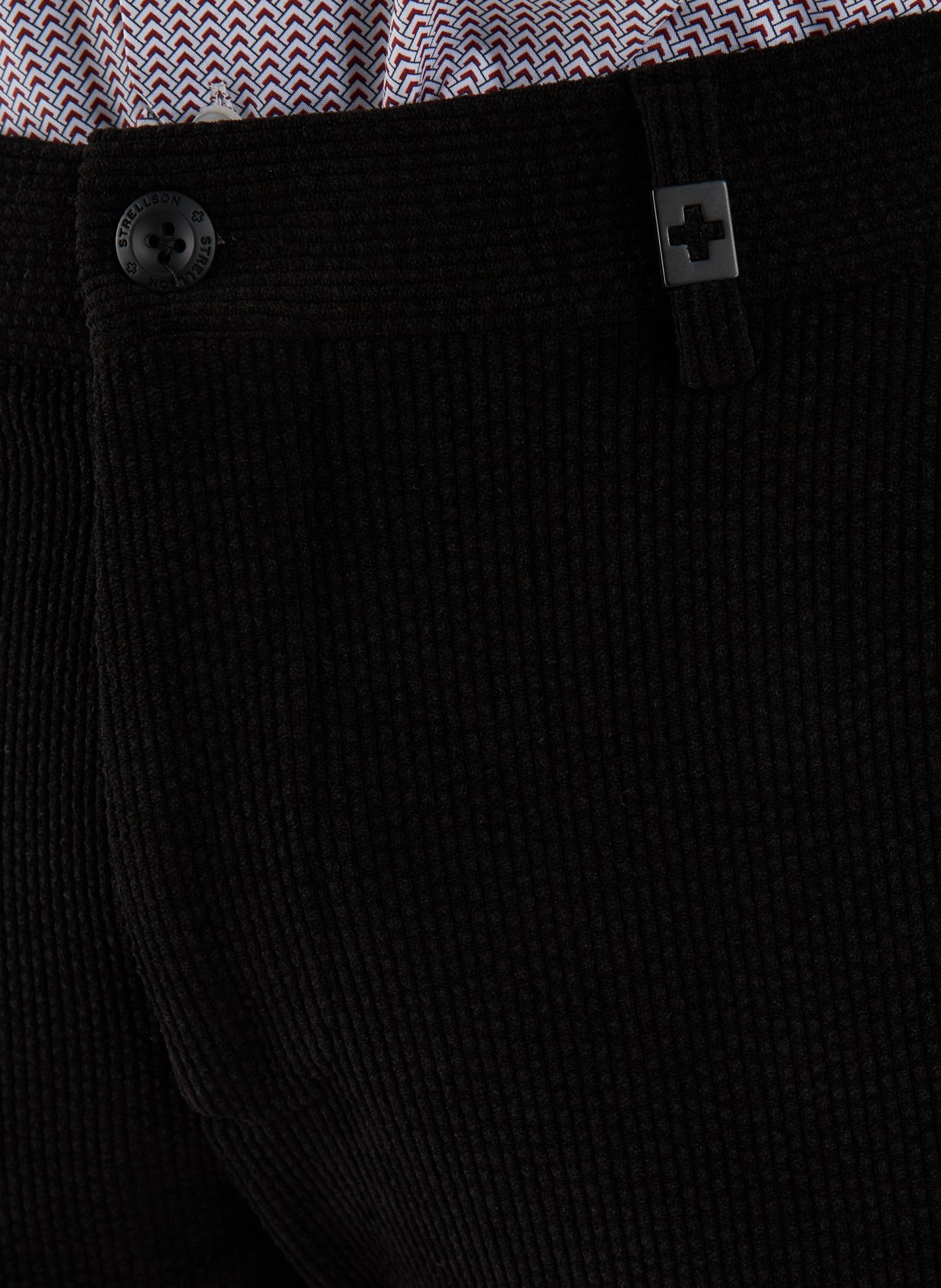 Straight corduroy trousers STRELLSON Black