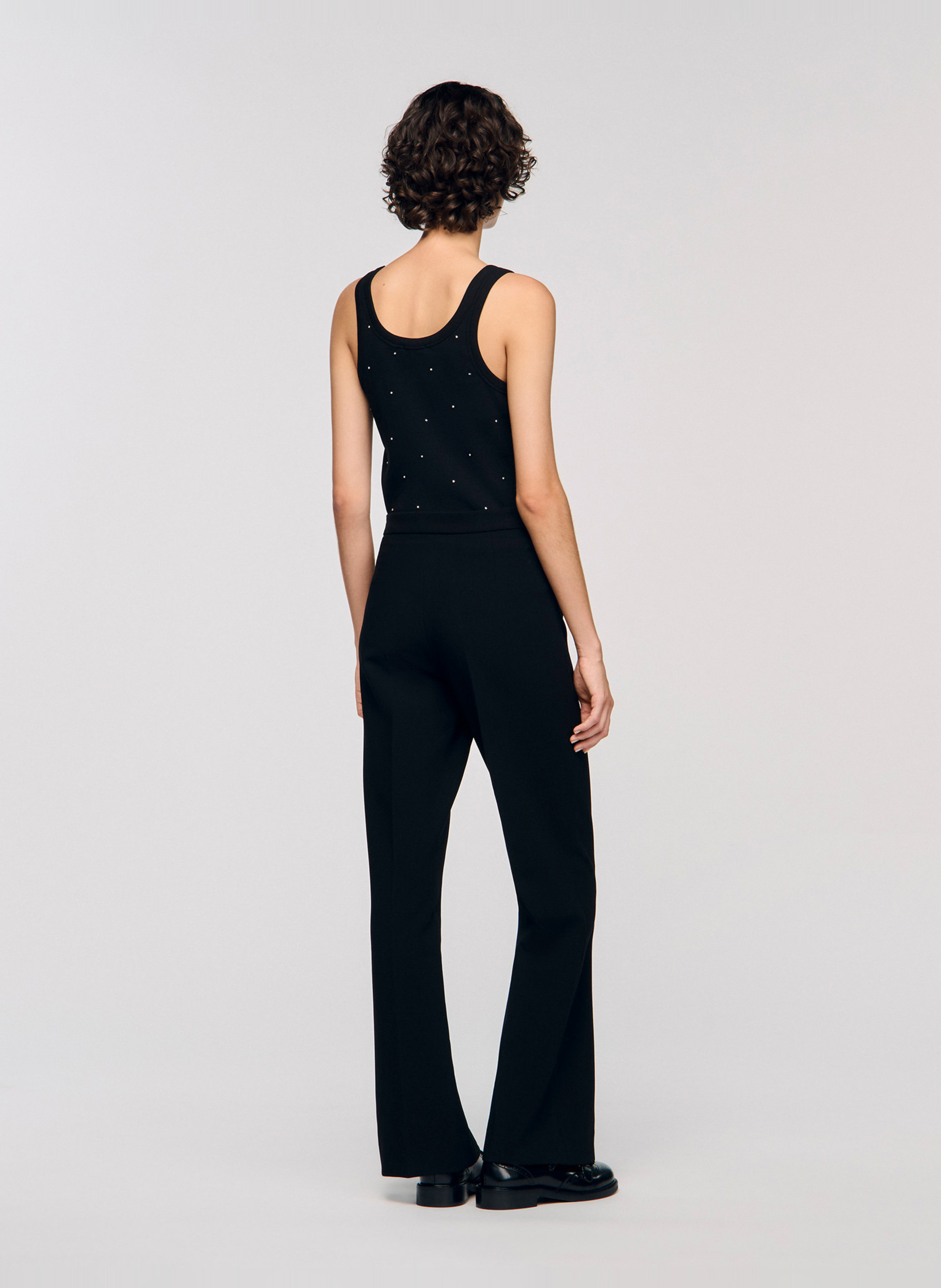 Pantalon flare SANDRO Noir