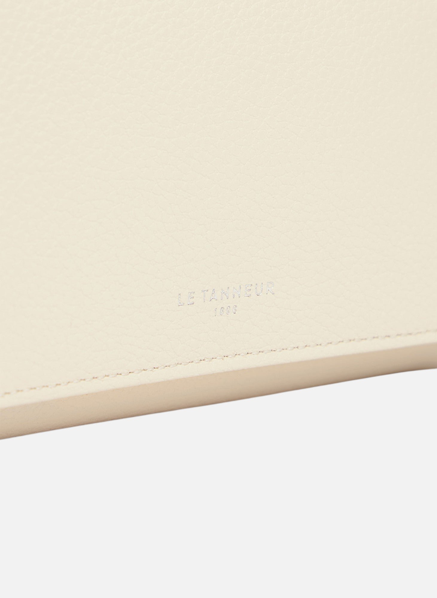 Portefeuille emilie en cuir grainé LE TANNEUR Blanc