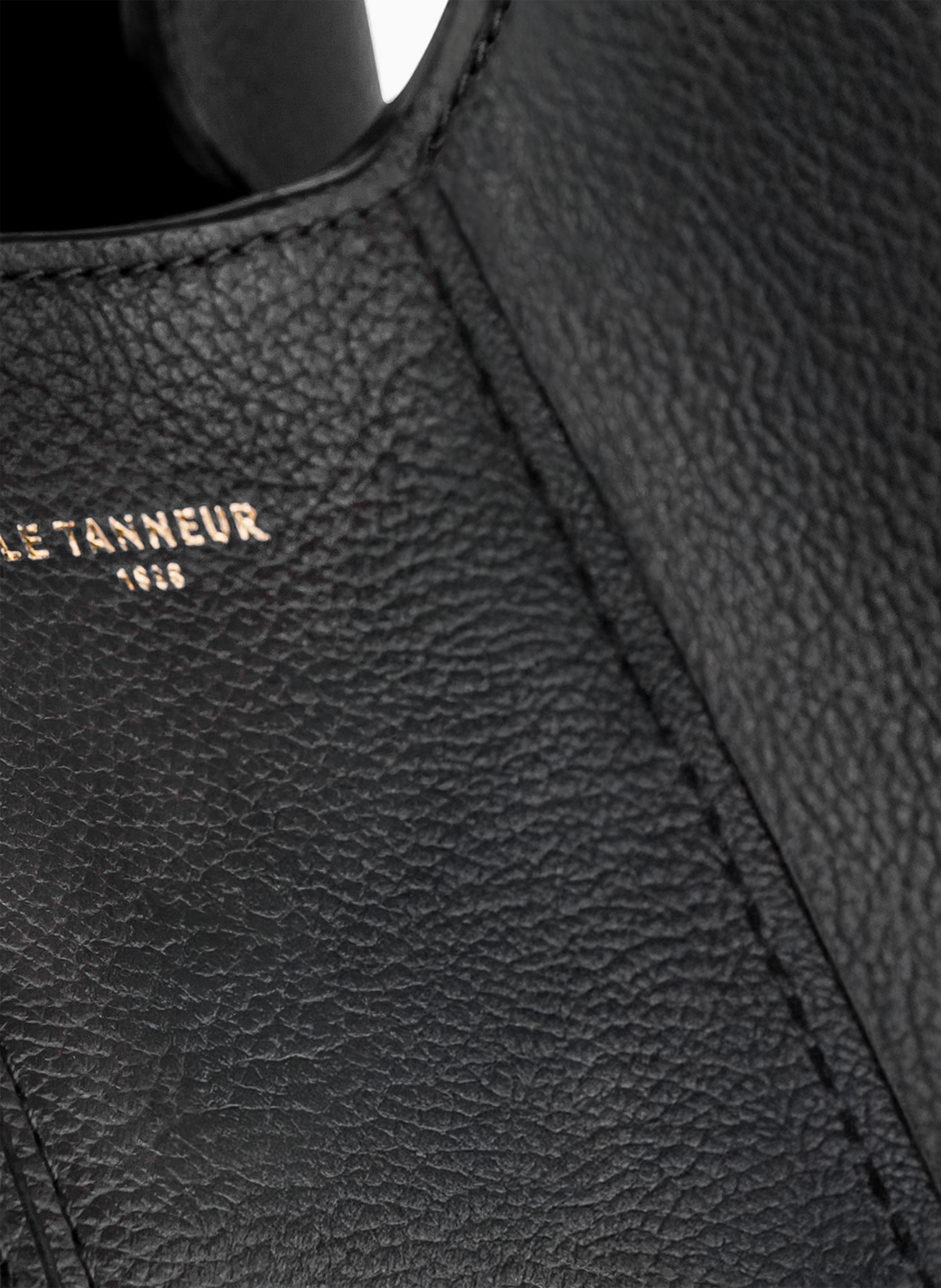 Petit sac à main juliette en cuir grainé LE TANNEUR Noir