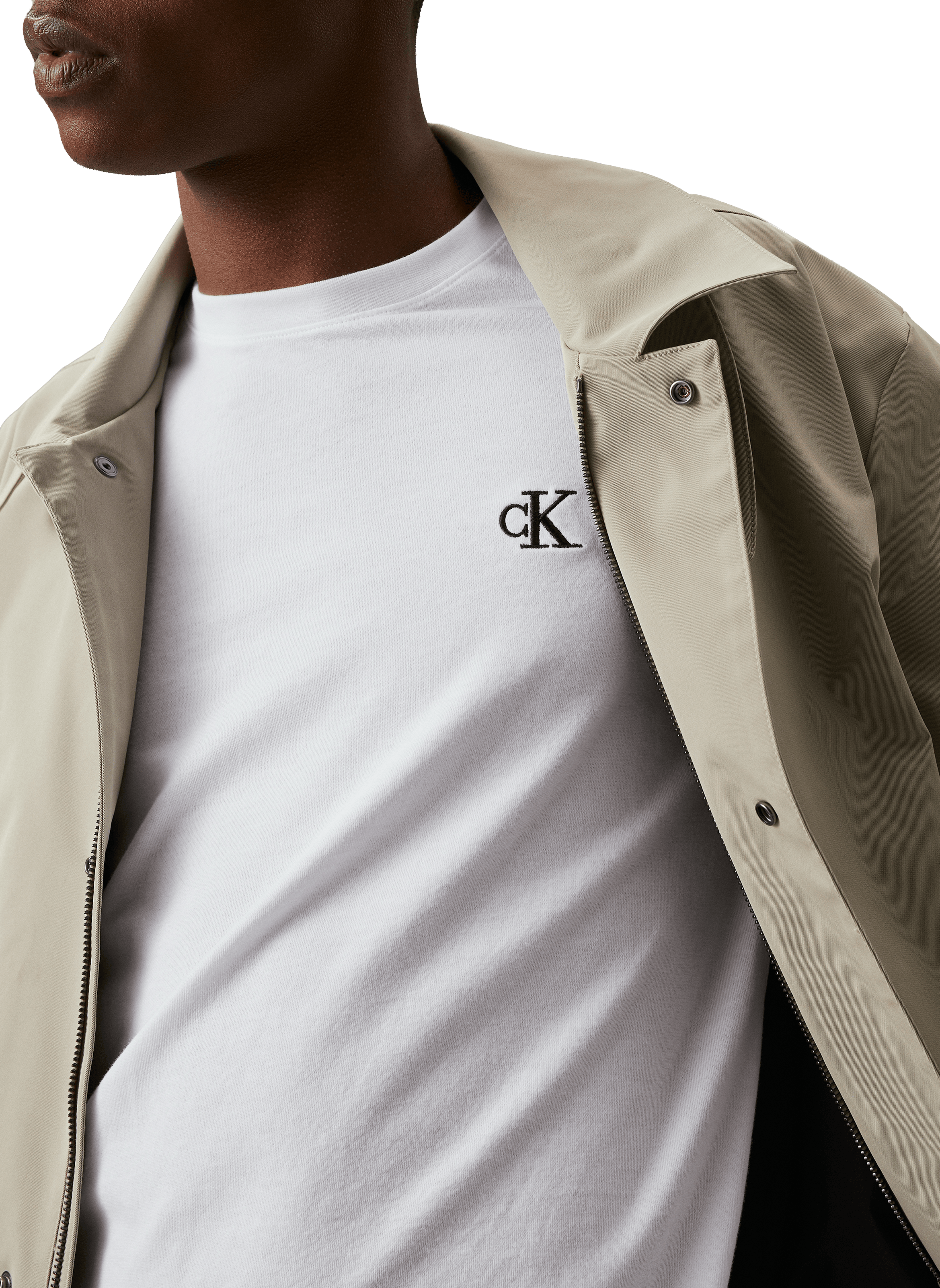 Round-neck cotton T-shirt CALVIN KLEIN White