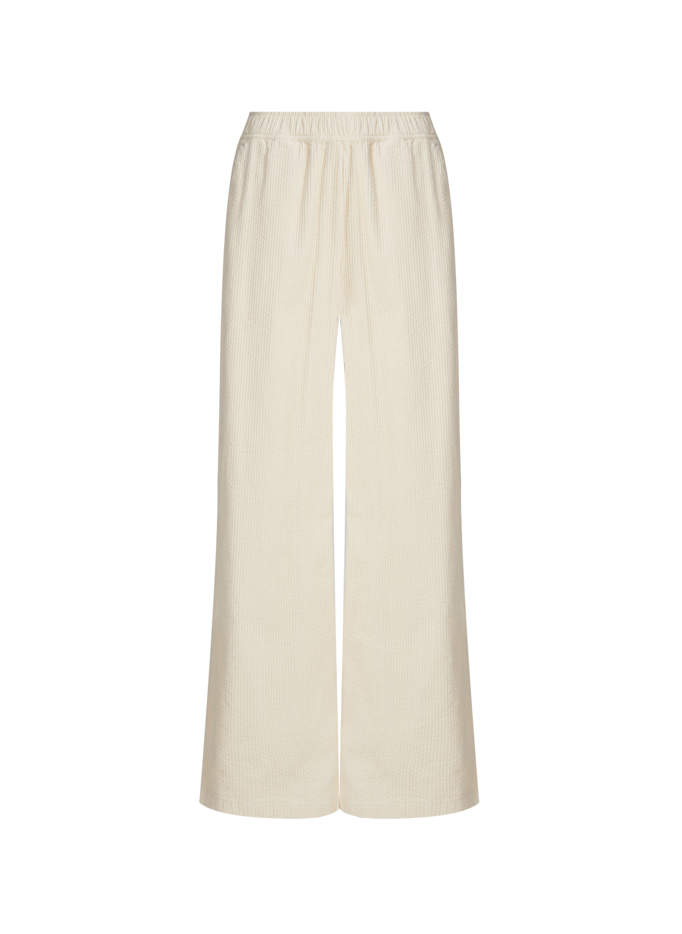 Wide velvet cotton trousers OBJECT Beige