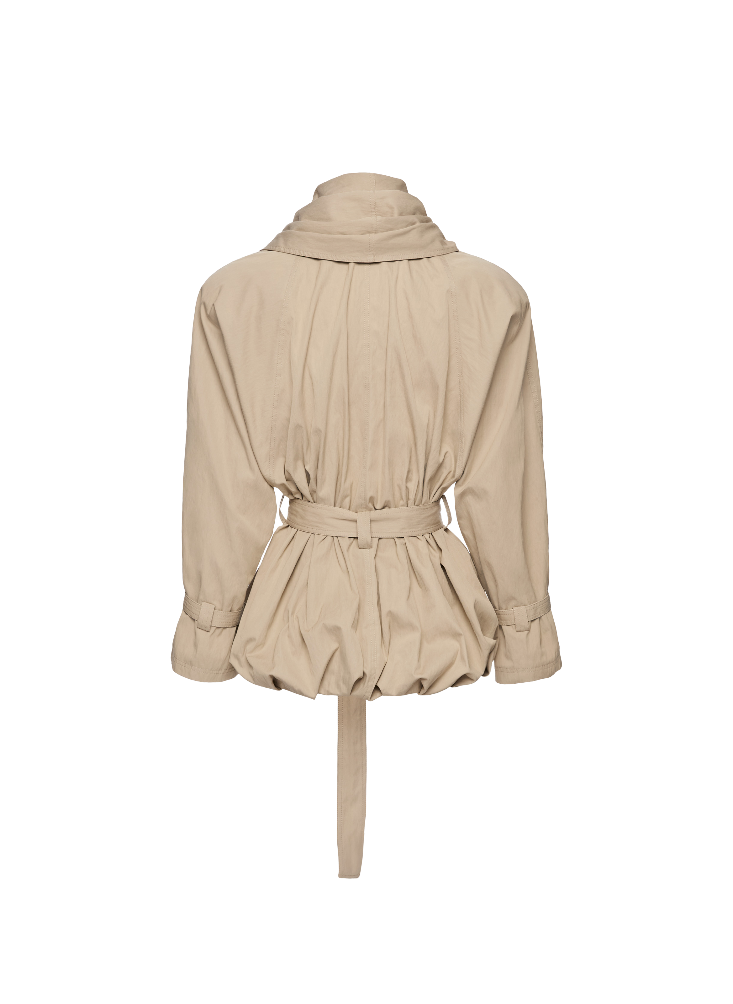 Jacket with belt in mixed cotton MAGDA BUTRYM Beige