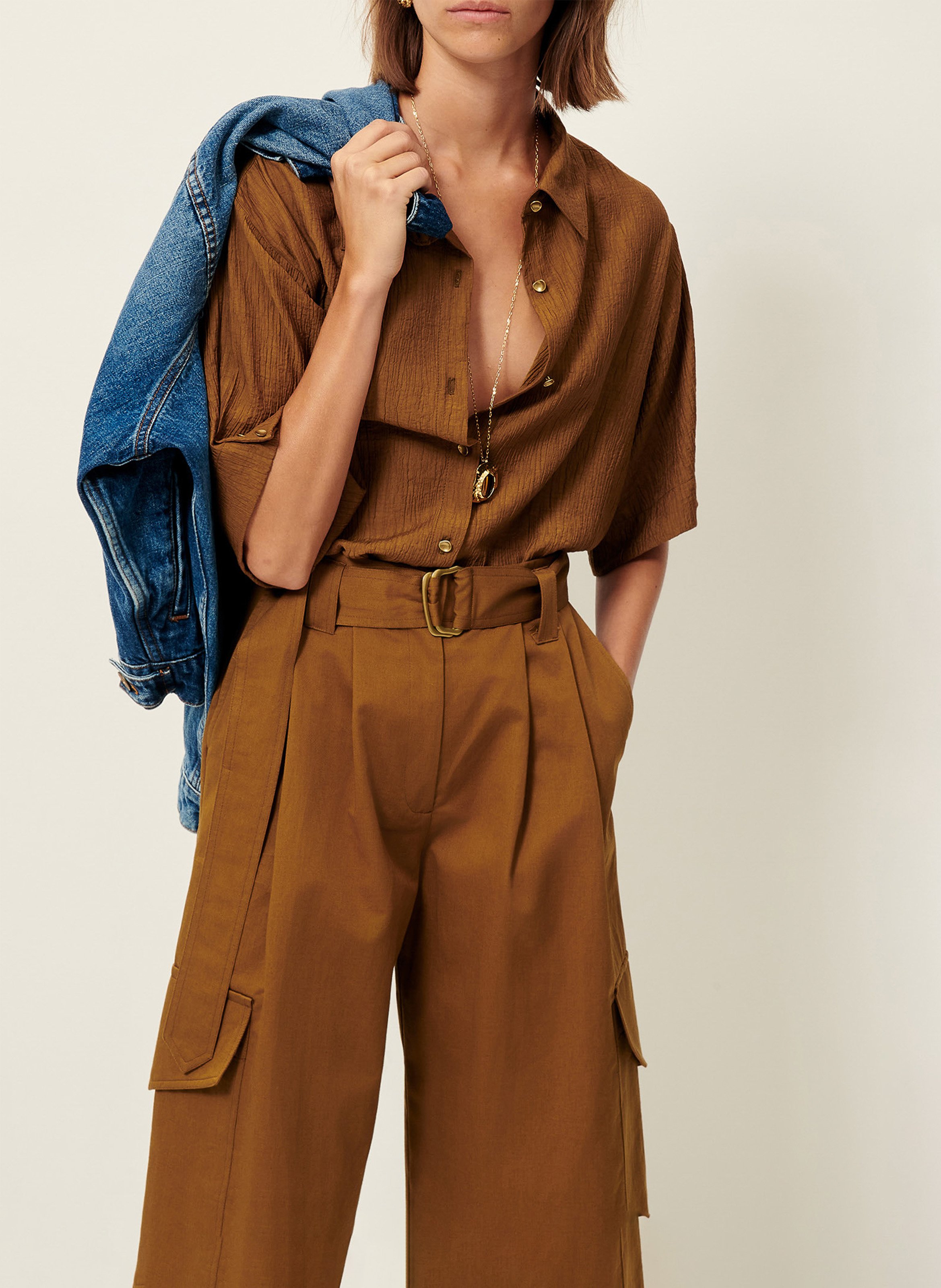 Chemise col classique kalya SESSUN Marron