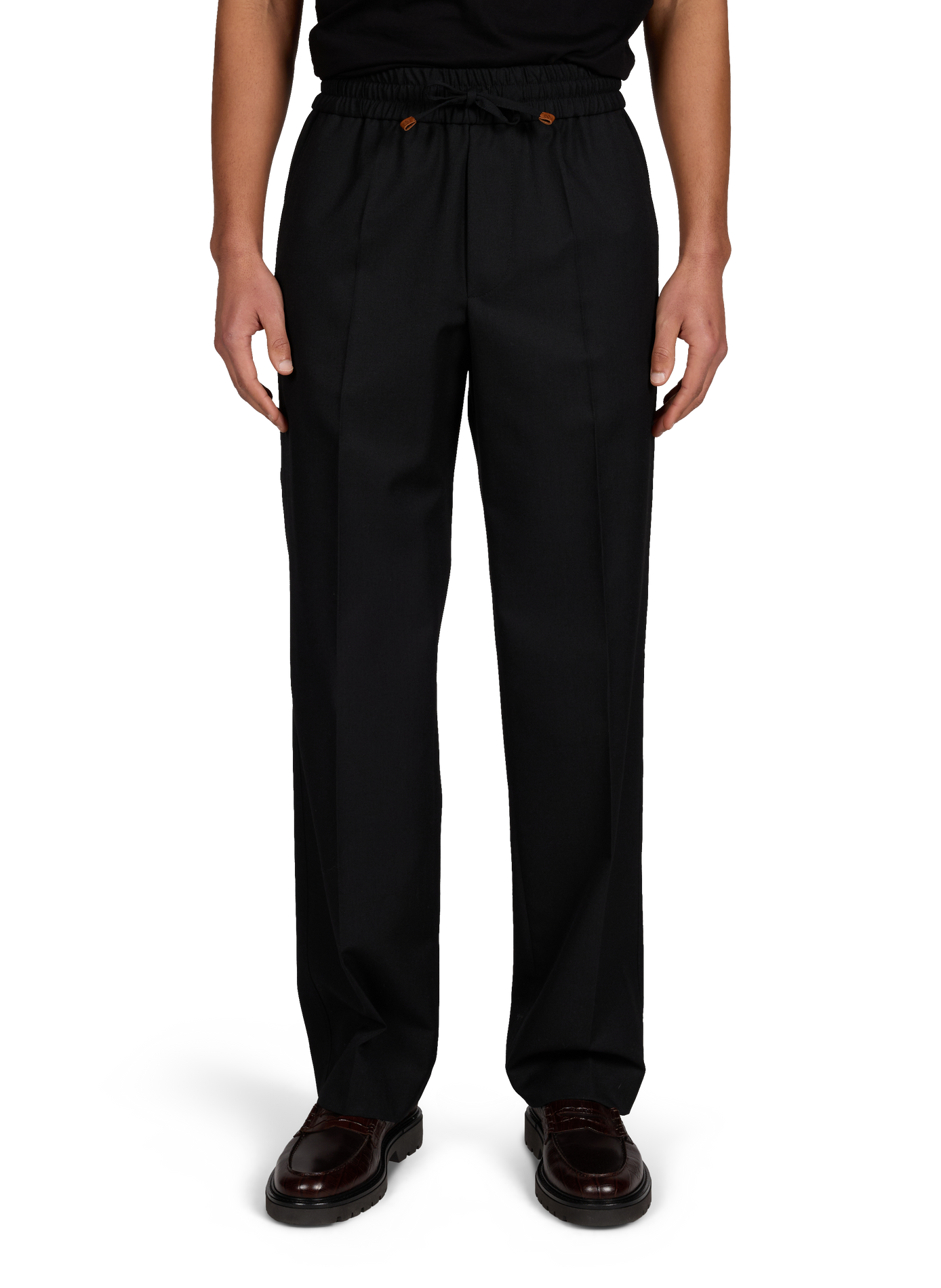 Pantalon droit taille élastique DROLE DE MONSIEUR Noir