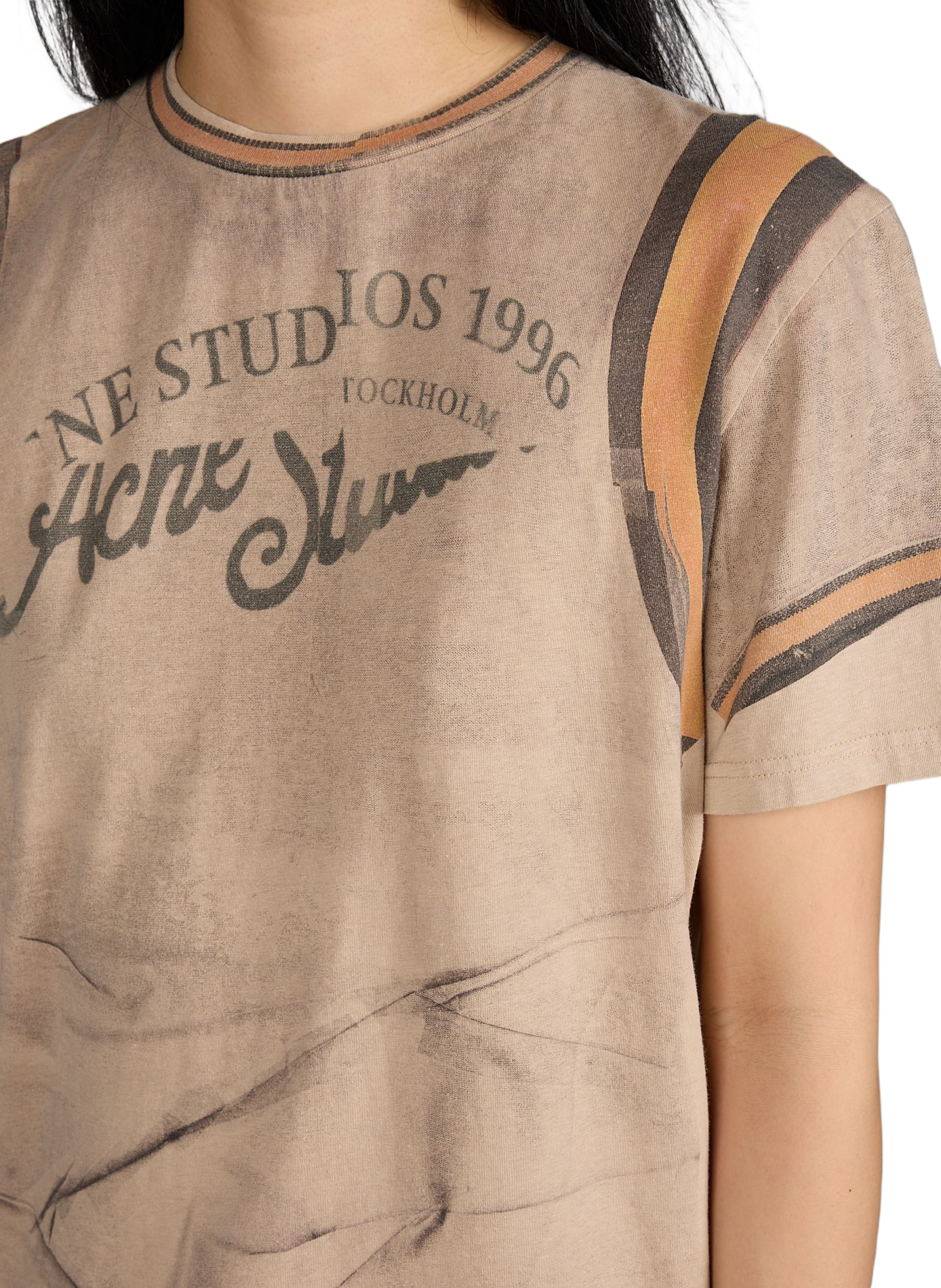 Bedrukt T-shirt van biologisch katoen ACNE STUDIOS Veelkleurig