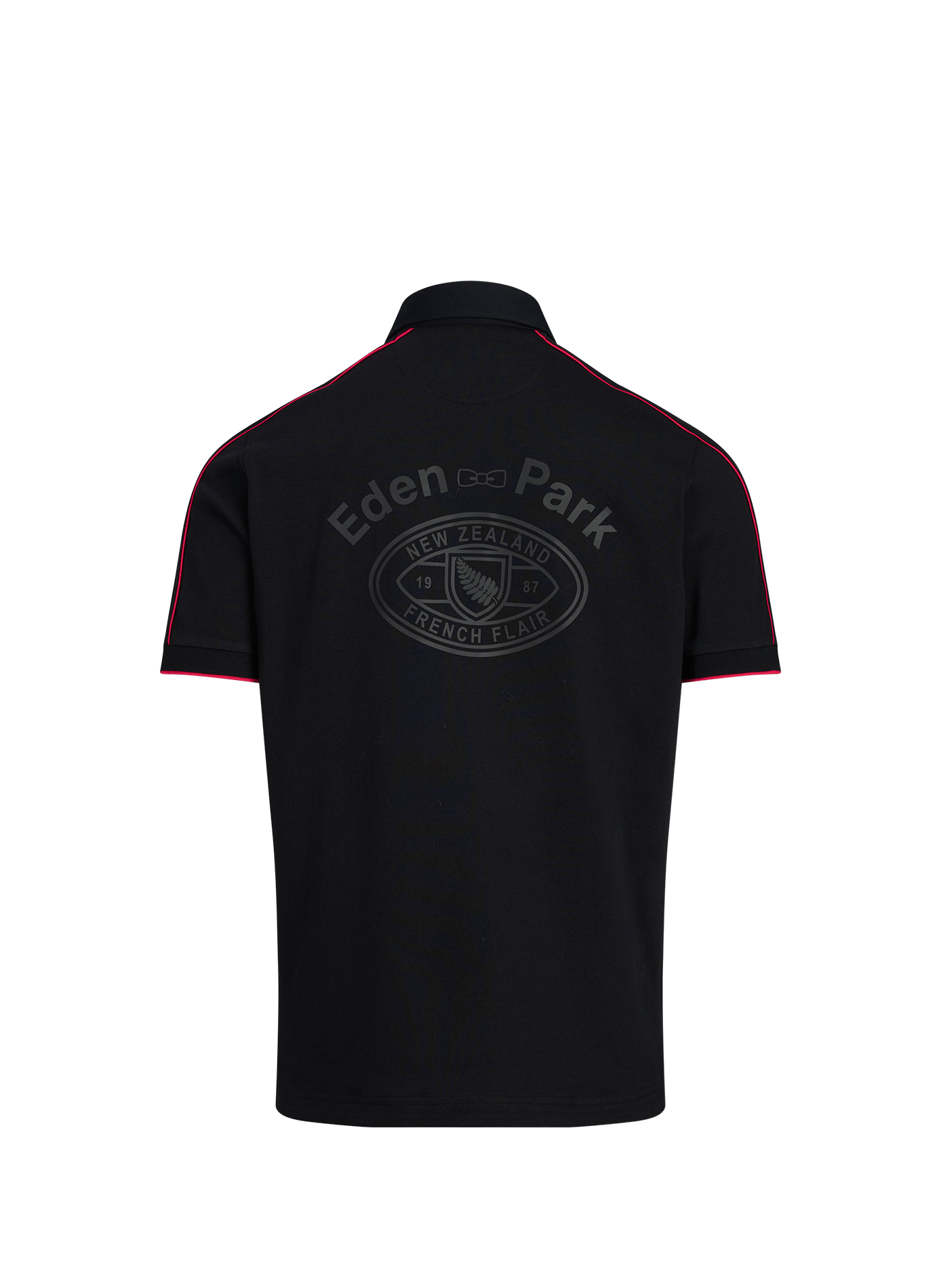Polo à manches courtes Nouvelle Zélande en coton EDEN PARK Noir