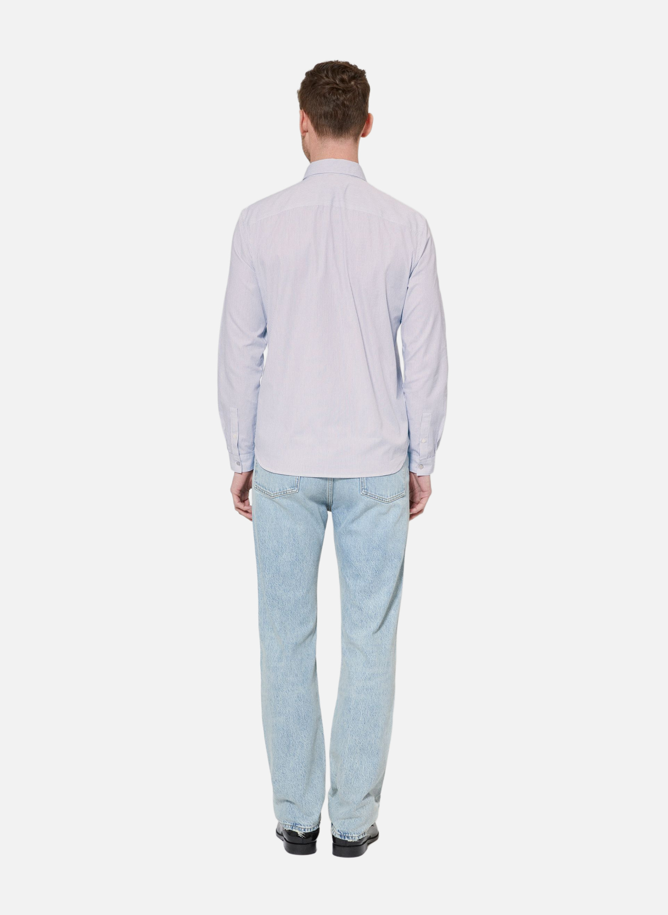 Chemise col à bride rayée THE KOOPLES Blanc