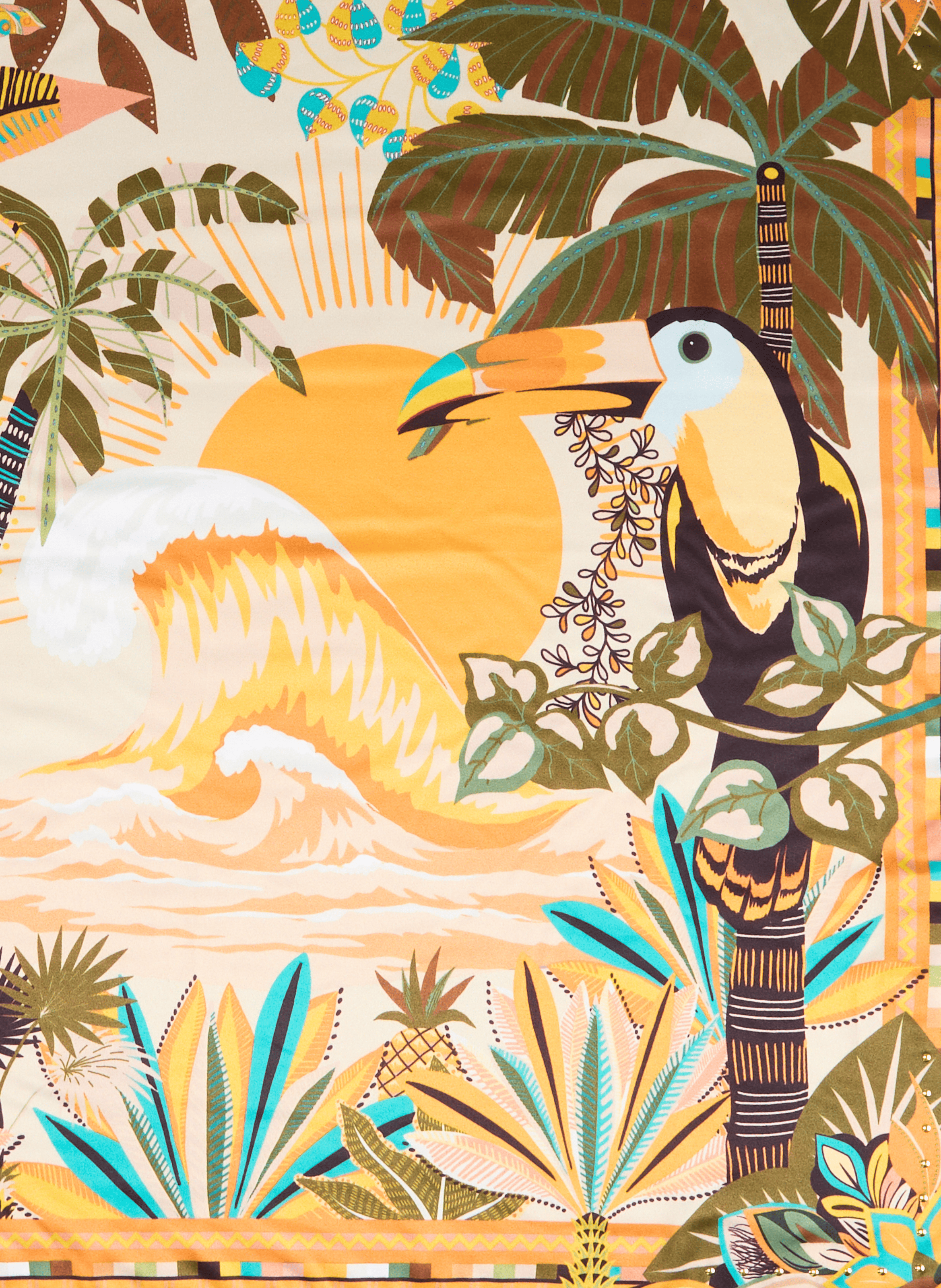 Pañuelo estampado Hawái WILD Amarillo