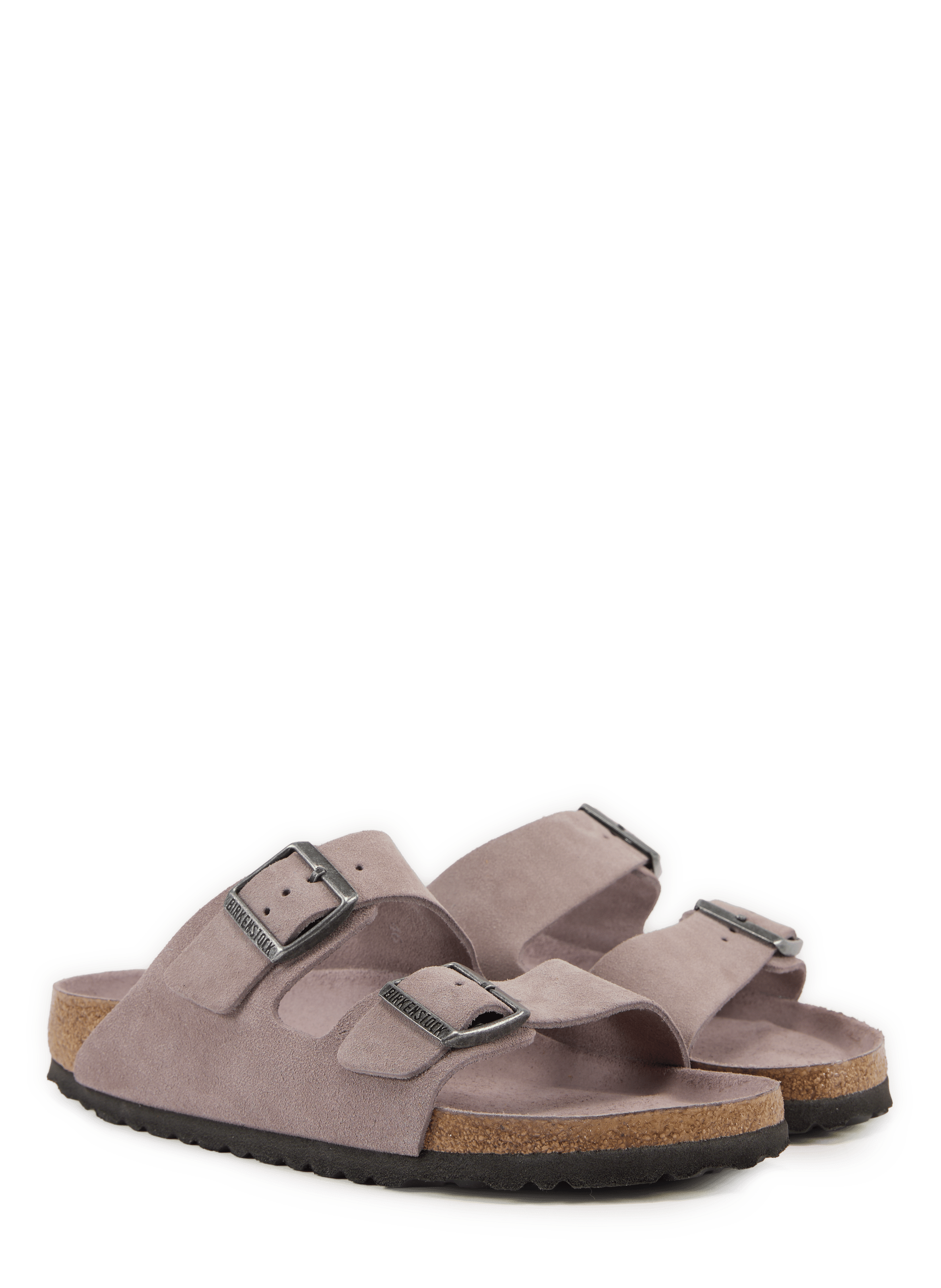 Arizona buckle sandals in suede leather BIRKENSTOCK Purple