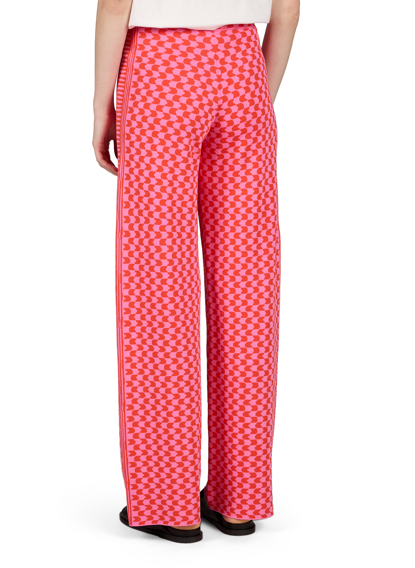 Wide-leg printed Jonas pants Pink