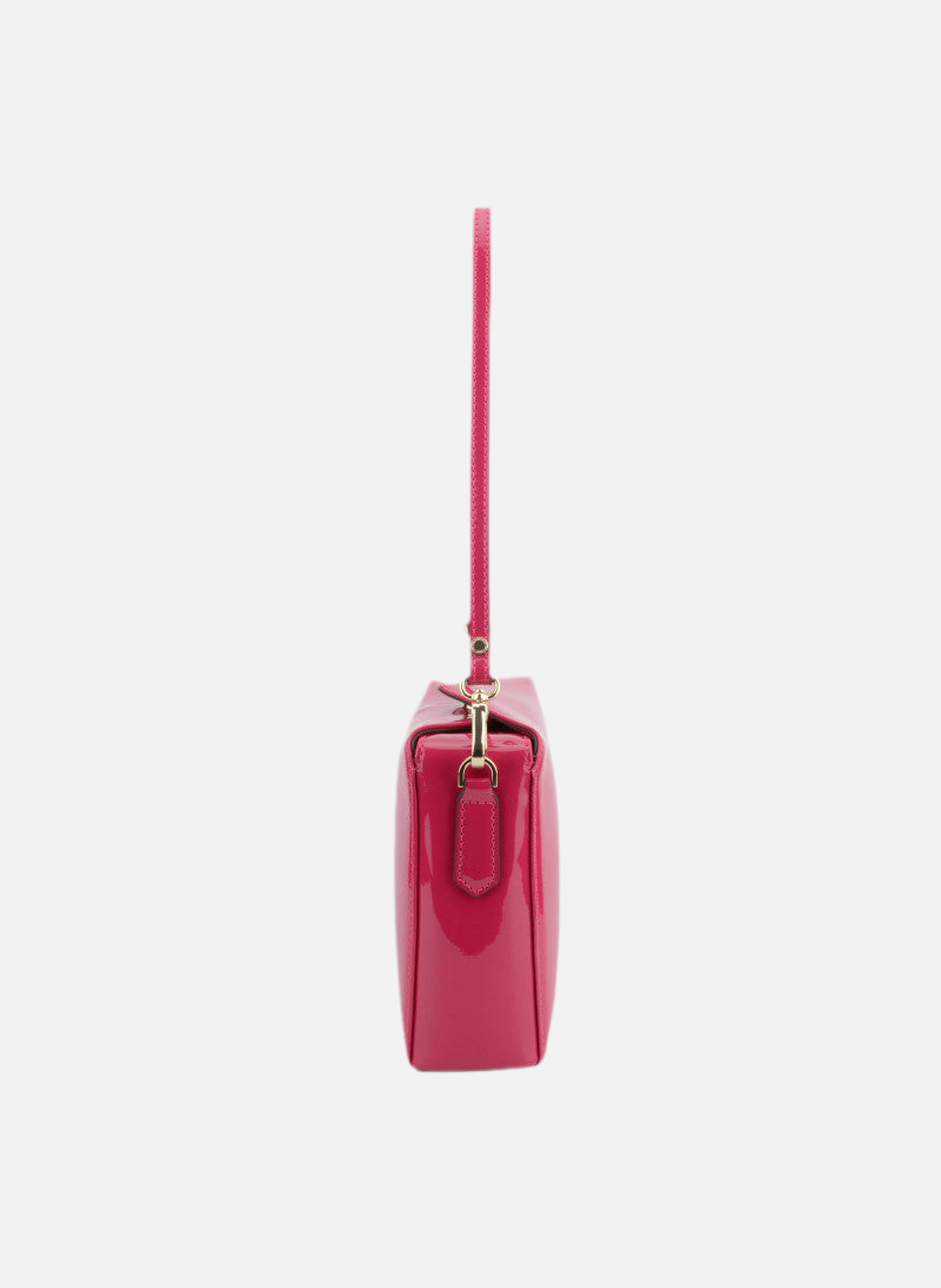 Cassetta vernis | sac porté épaule en cuir de vachette | Rose POURCHET Femme