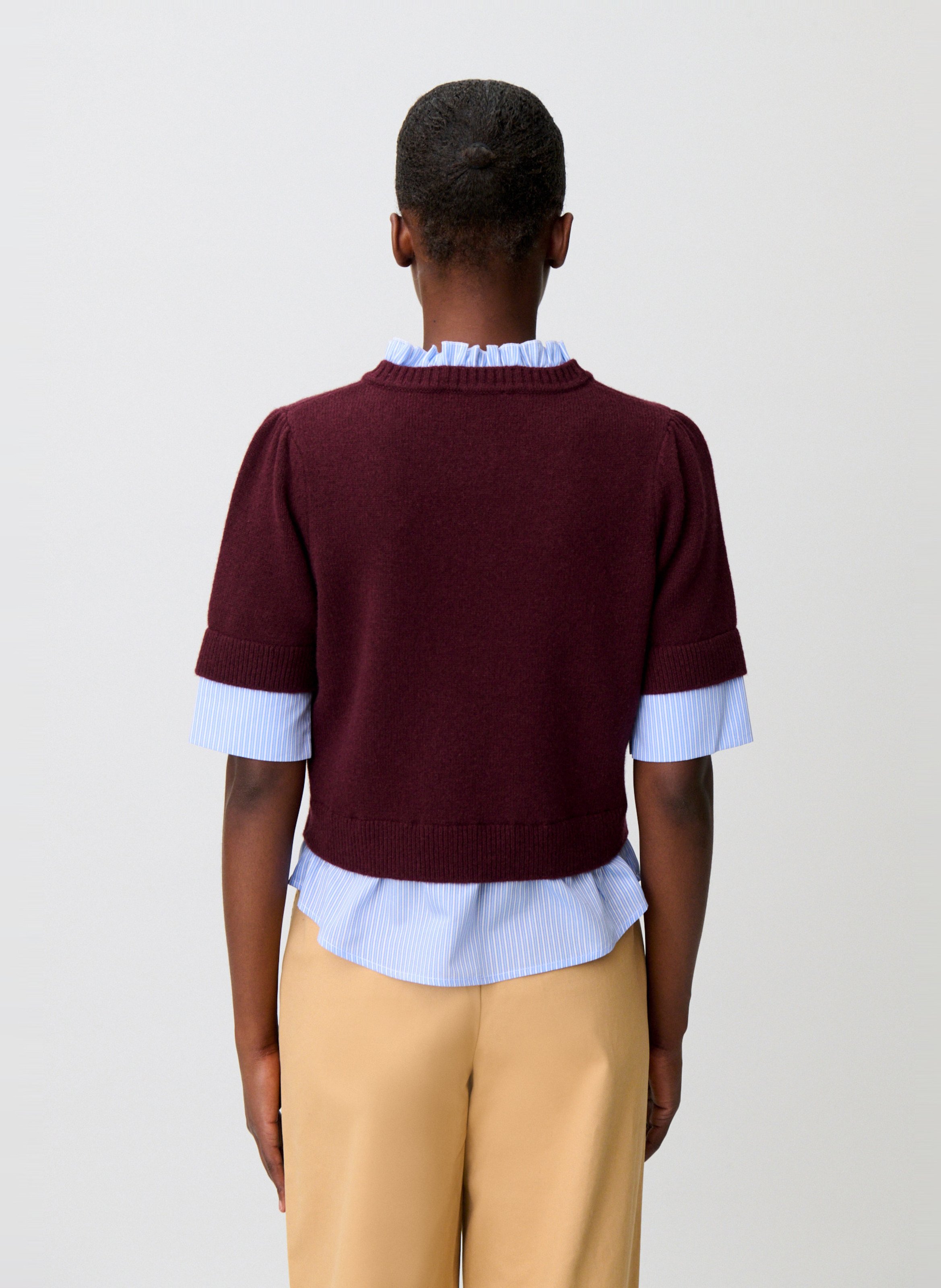 Pull droit en laine CLAUDIE PIERLOT Violet