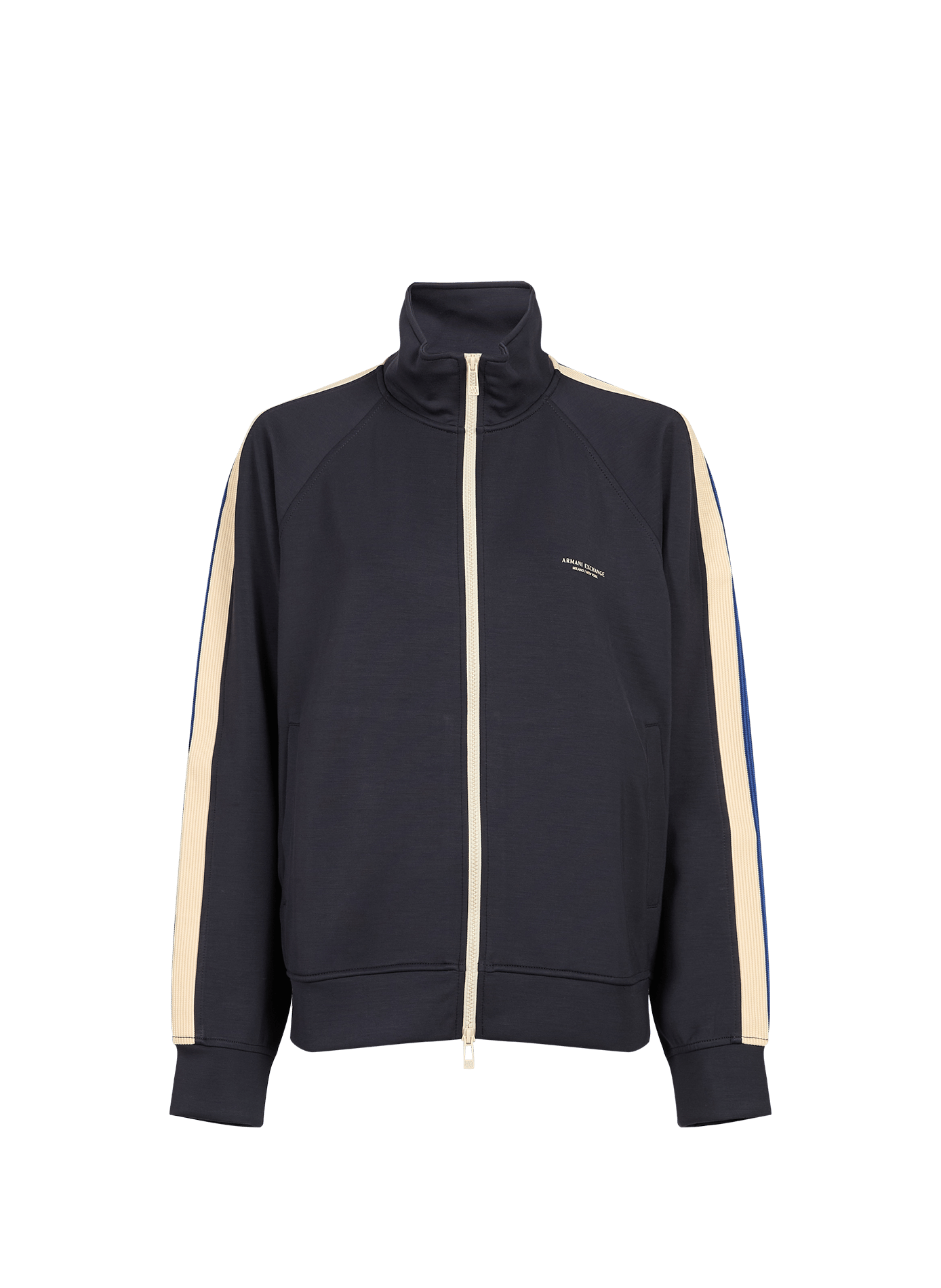 Chaqueta ligera con cuello alto y logo ARMANI EXCHANGE Azul
