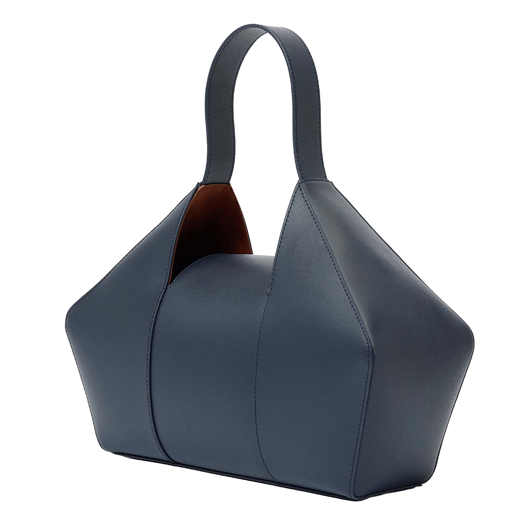 Sac cabas en cuir fractal SIMORRA Bleu
