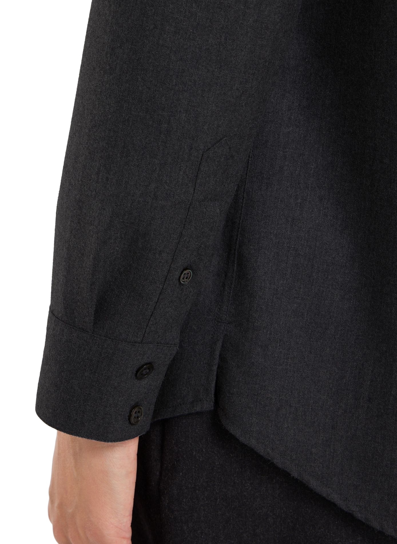 Chemise col classique en laine SAISON 1865 Gris