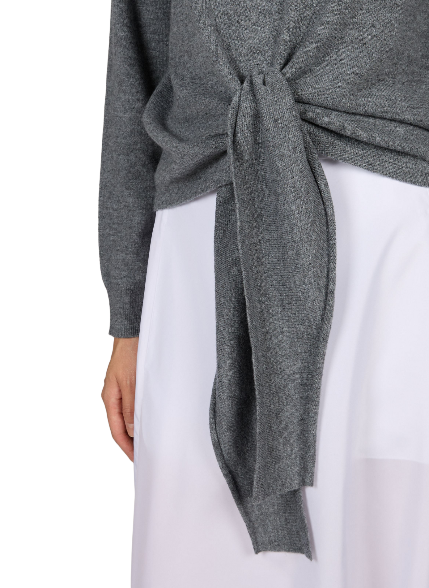 Straight wool jumper TELA Grey