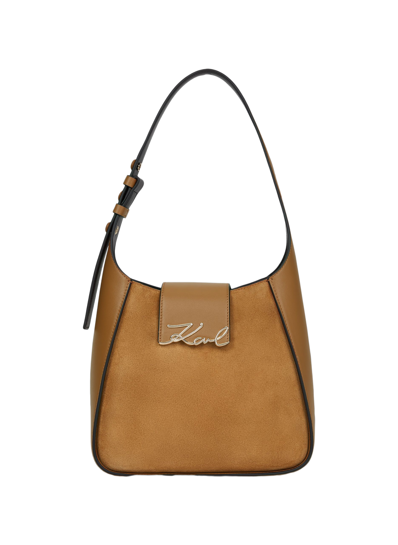 Tasche mit Schulterriemen K/Signature Hobo KARL LAGERFELD Braun