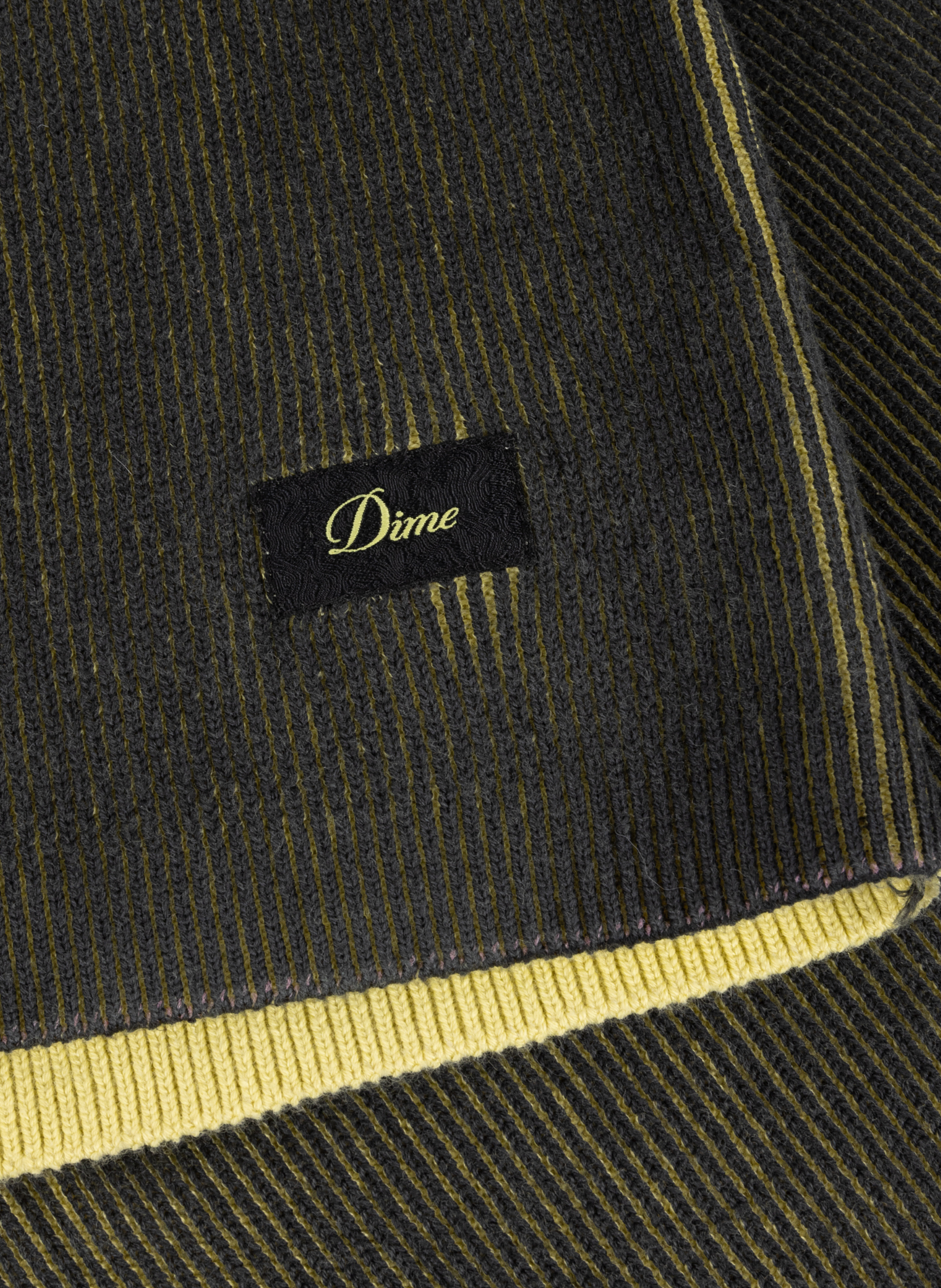 Straight round neck cotton sweater DIME Black